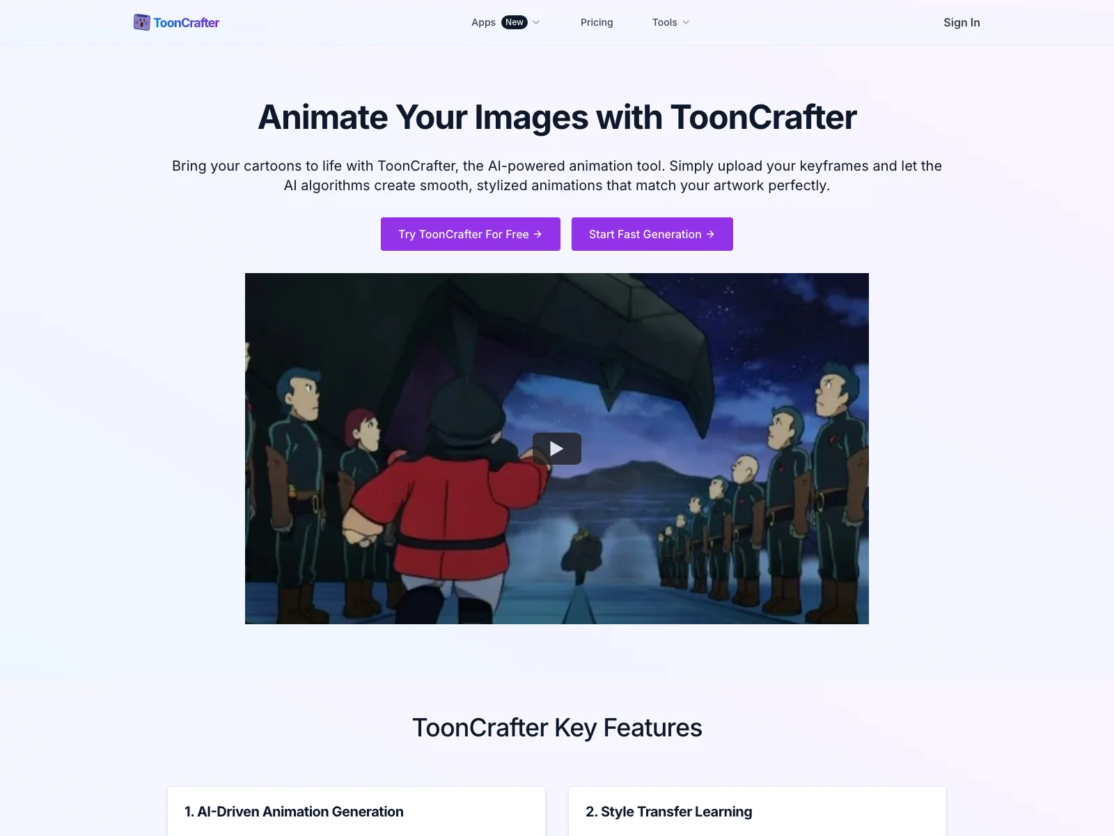 ToonCrafter - Transform Images into Stunning Animations