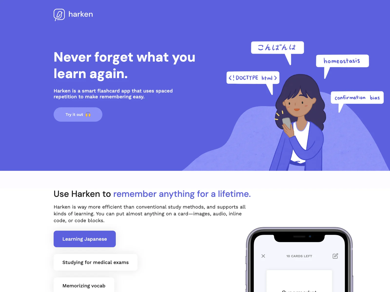 Harken: The Smart Flashcard App for Effortless Learning and Long-Term Memory