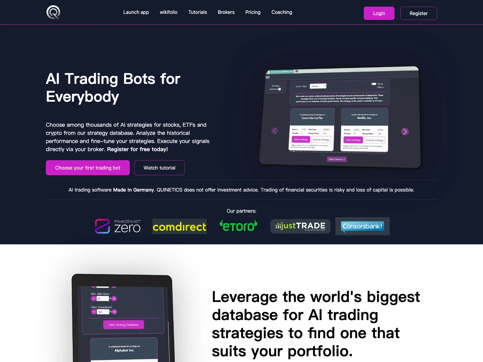 QUINETICS - Empowering Everyone with AI Trading Bots