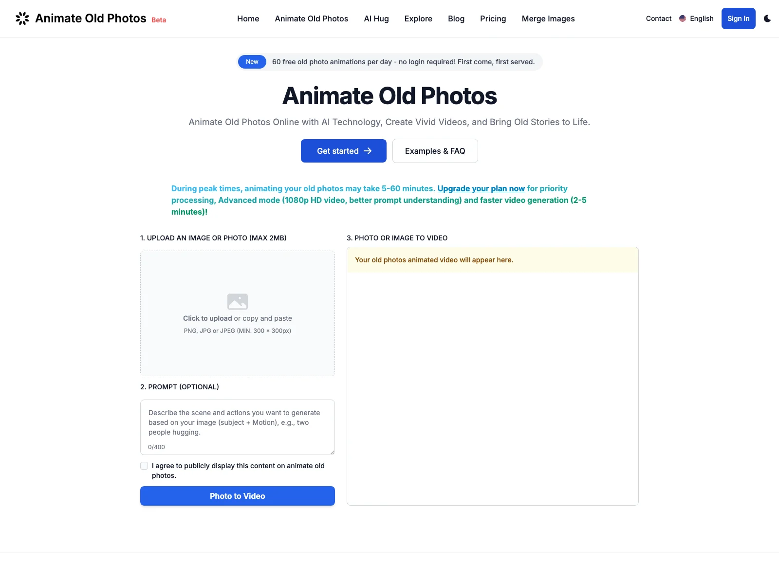 Animate Old Photos Online & Free | Revive Memories with AI