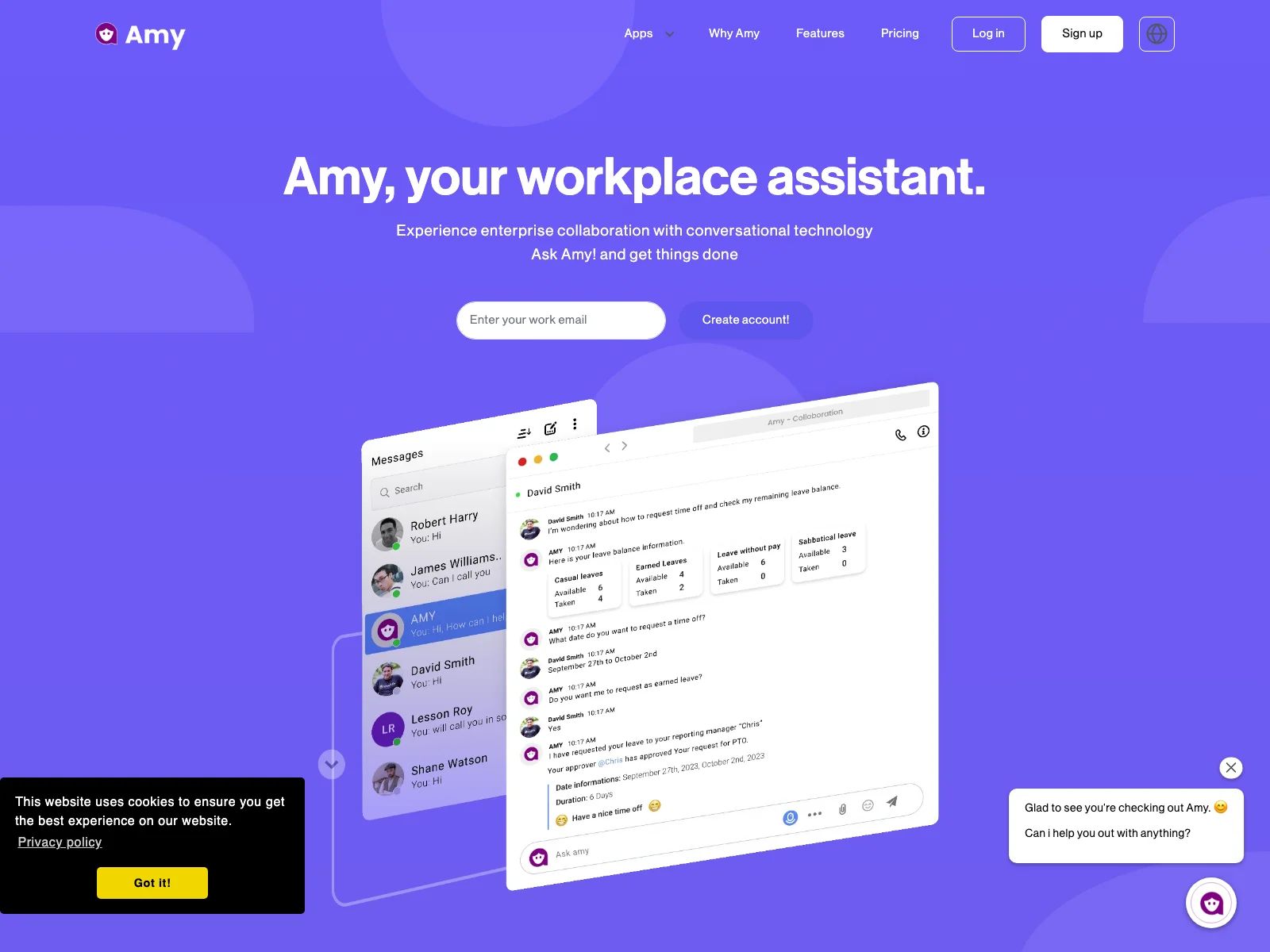 Amy: Revolutionizing Workplace Collaboration