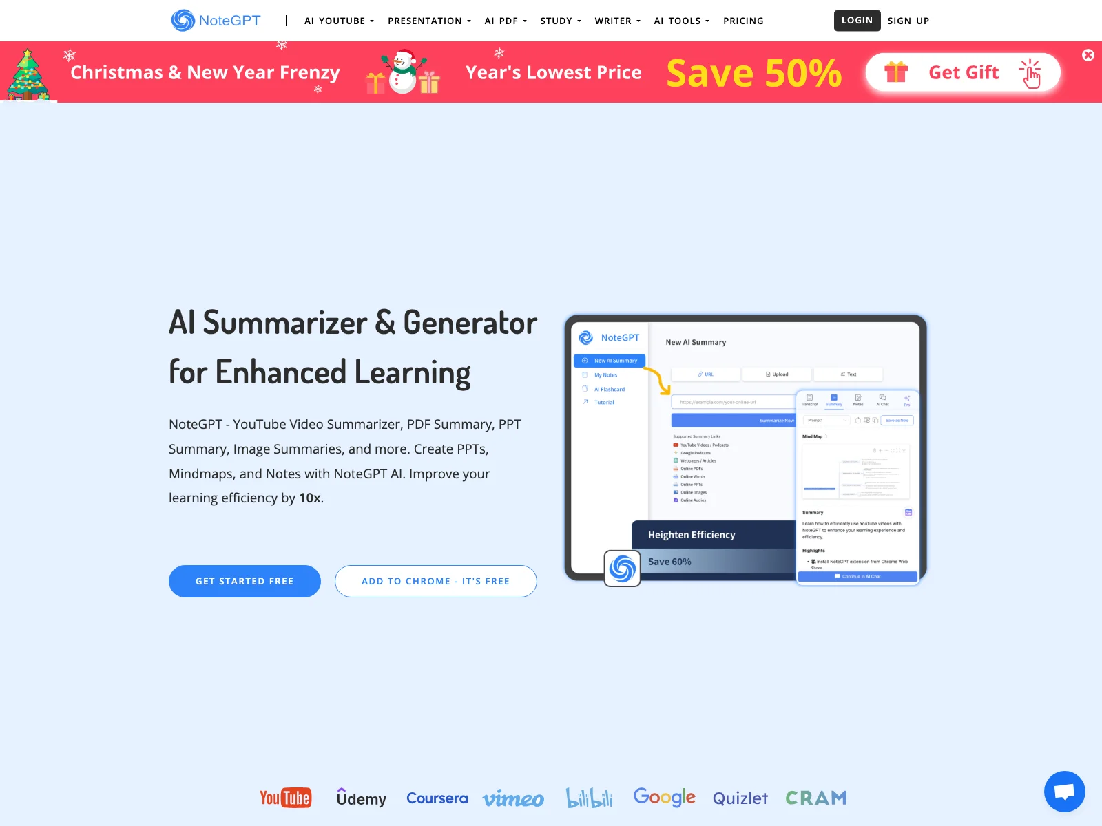 NoteGPT - Revolutionize Learning with AI Summarization & Generation