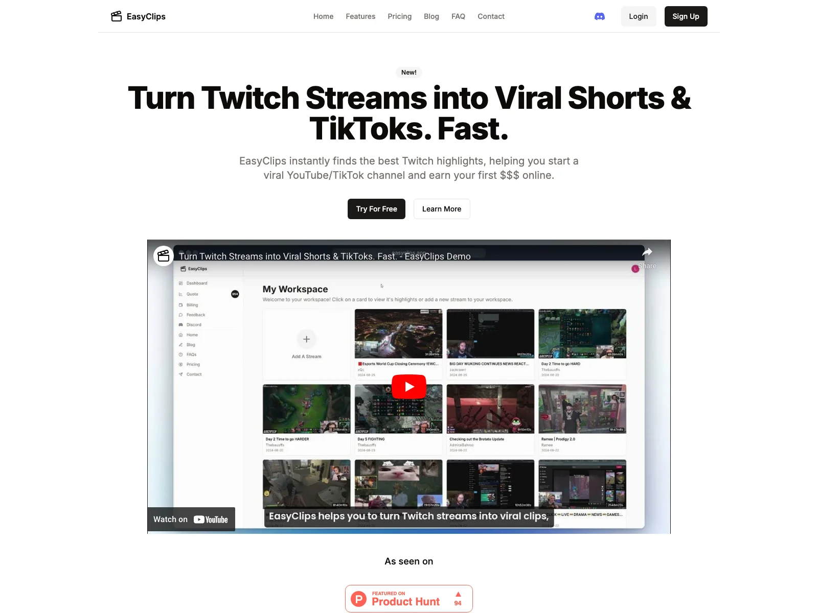 EasyClips: Transform Twitch Streams into Viral Hits with AI