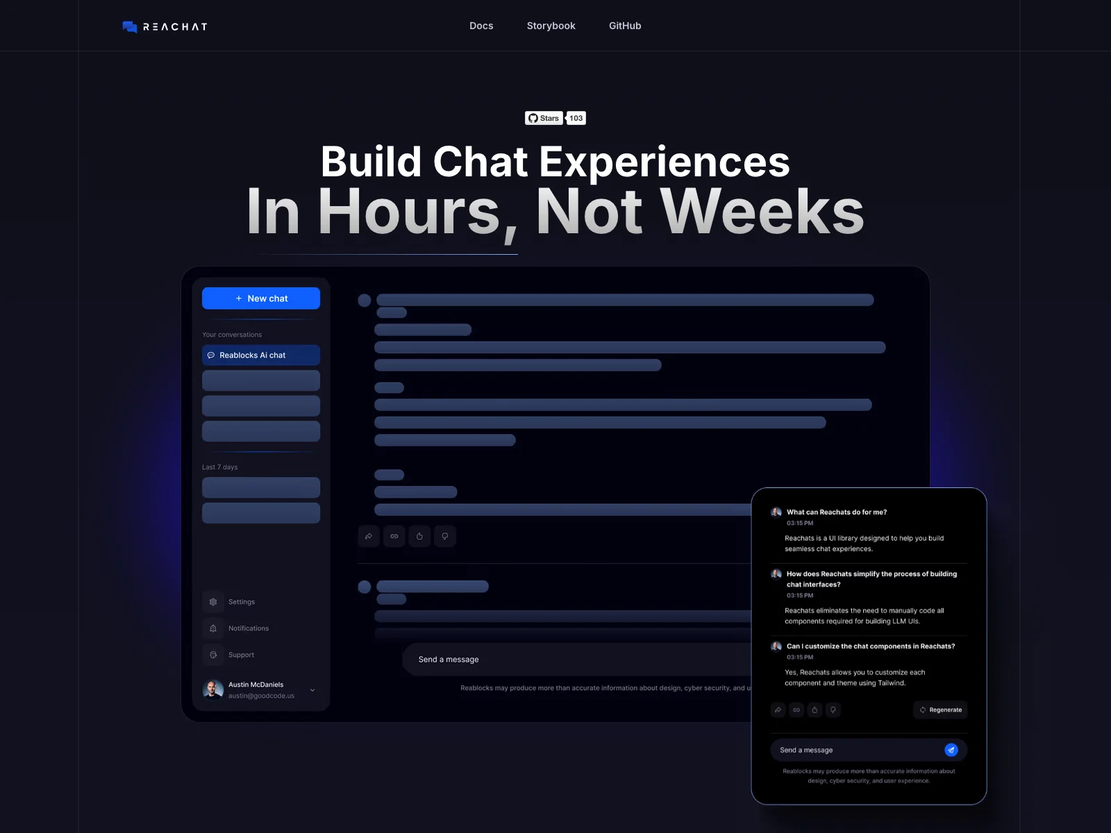 reachat - Build Chat Experiences Swiftly with ReactJS