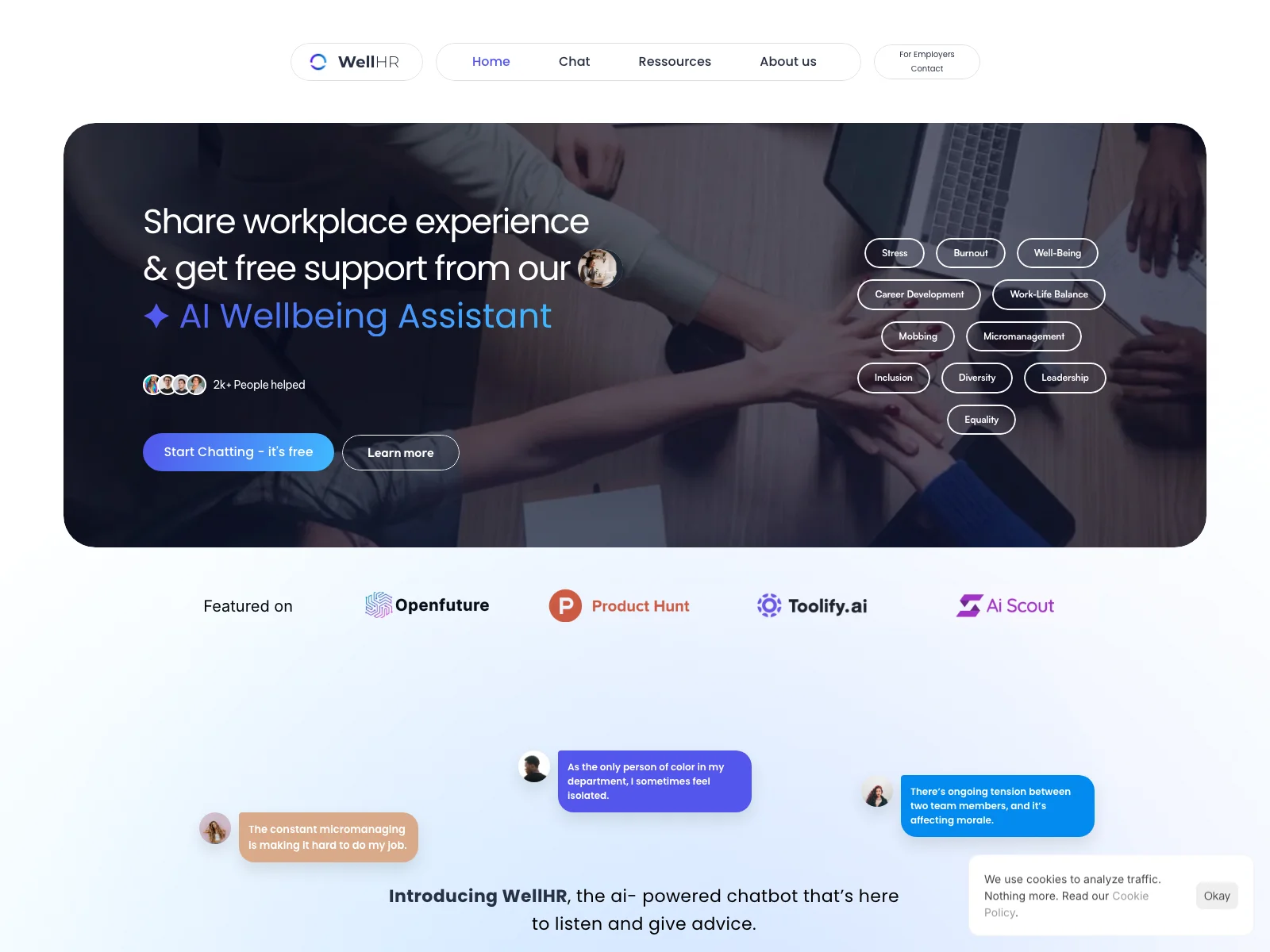 WellHR.org: Transforming Workplace Wellbeing with AI