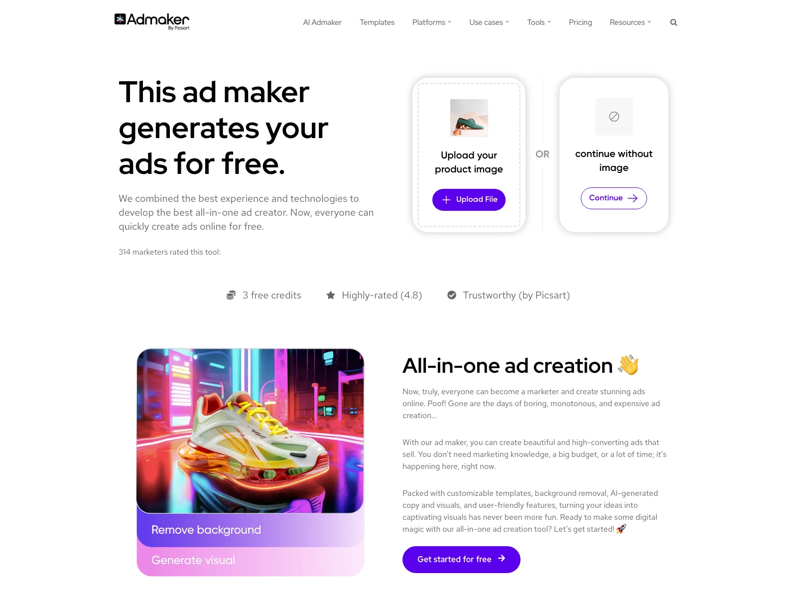 Generate AI Ads for Social Media 🚀 | Admaker by Picsart