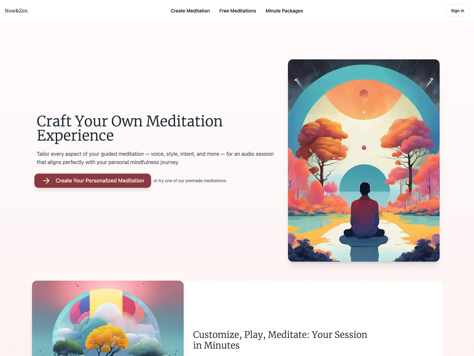 Now&Zen: Customized Meditation for a Personalized Journey