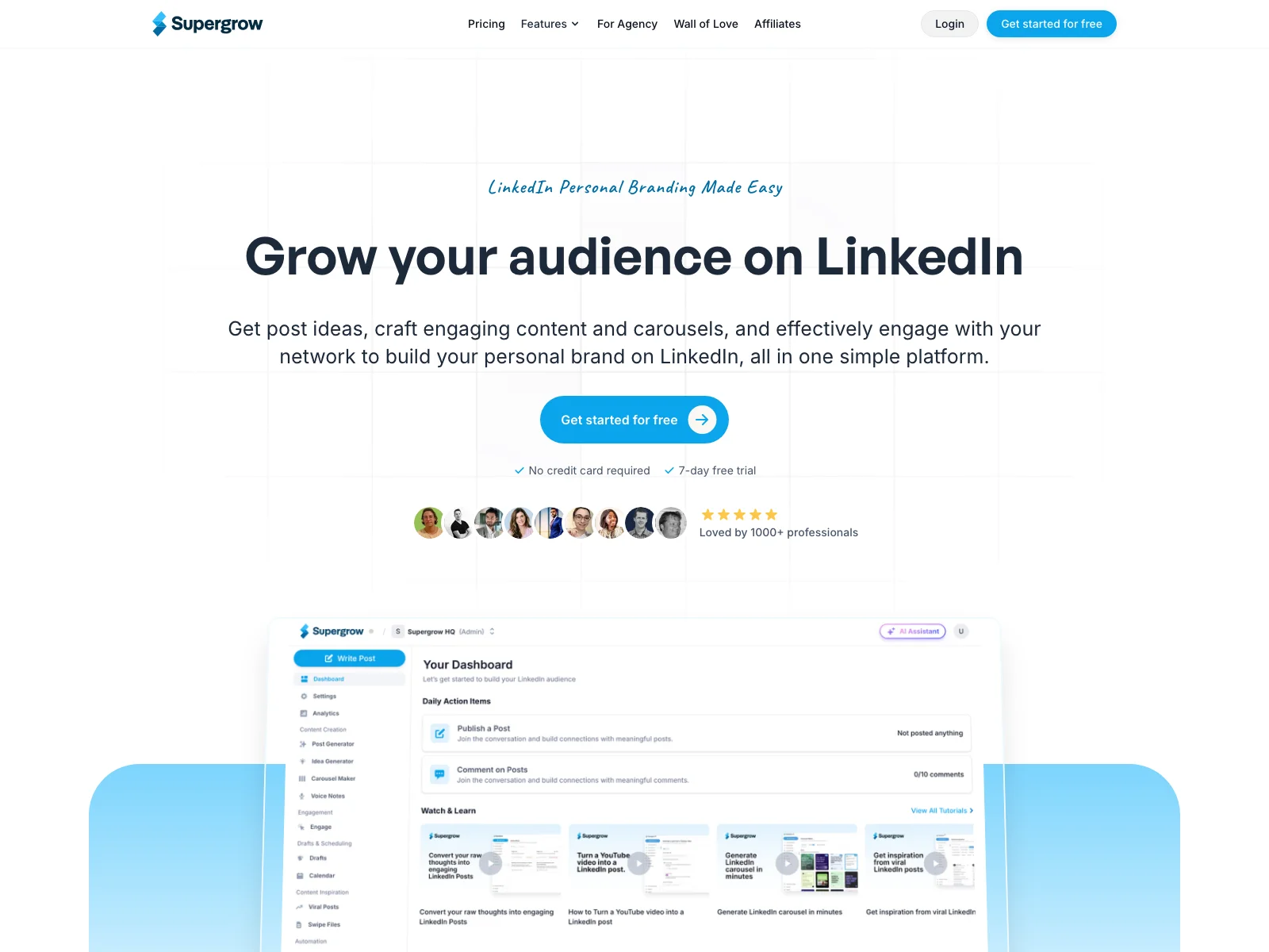 Supergrow: Empowering LinkedIn Personal Branding