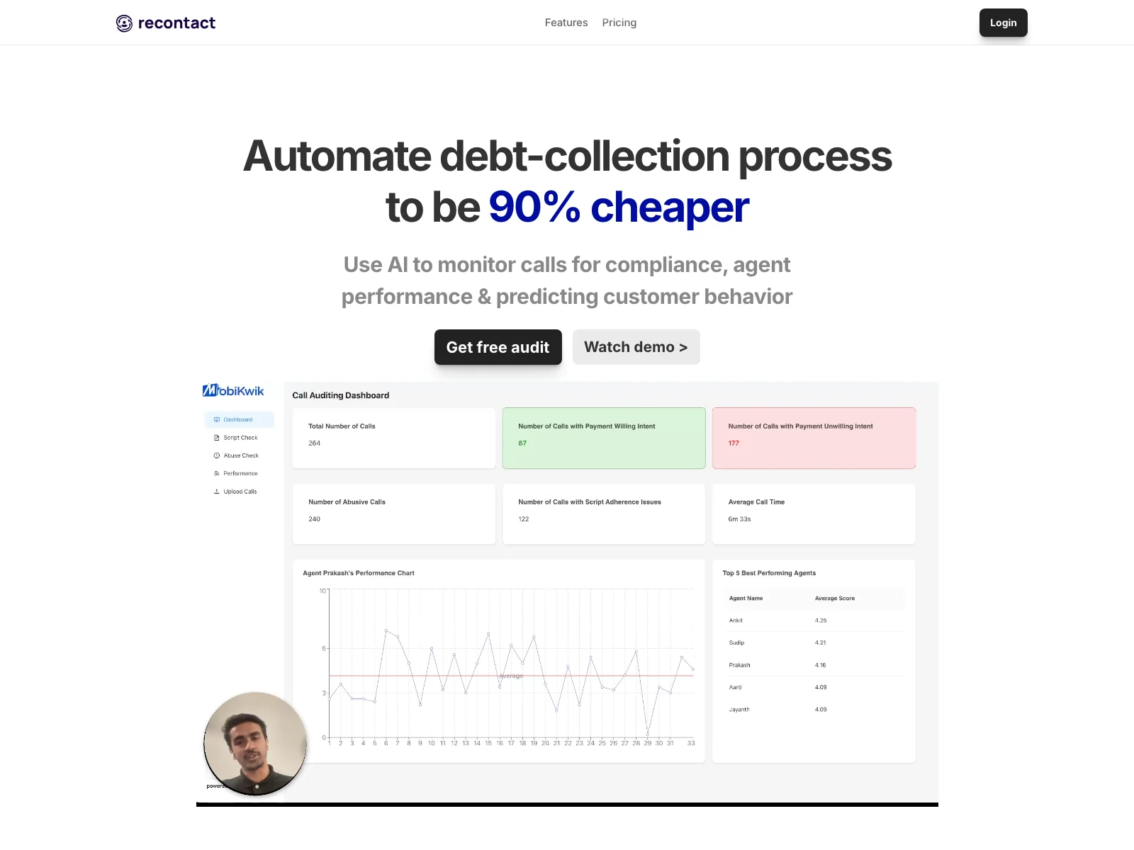 Recontact: AI-Powered Debt-Collection for Cost-Effective Optimization