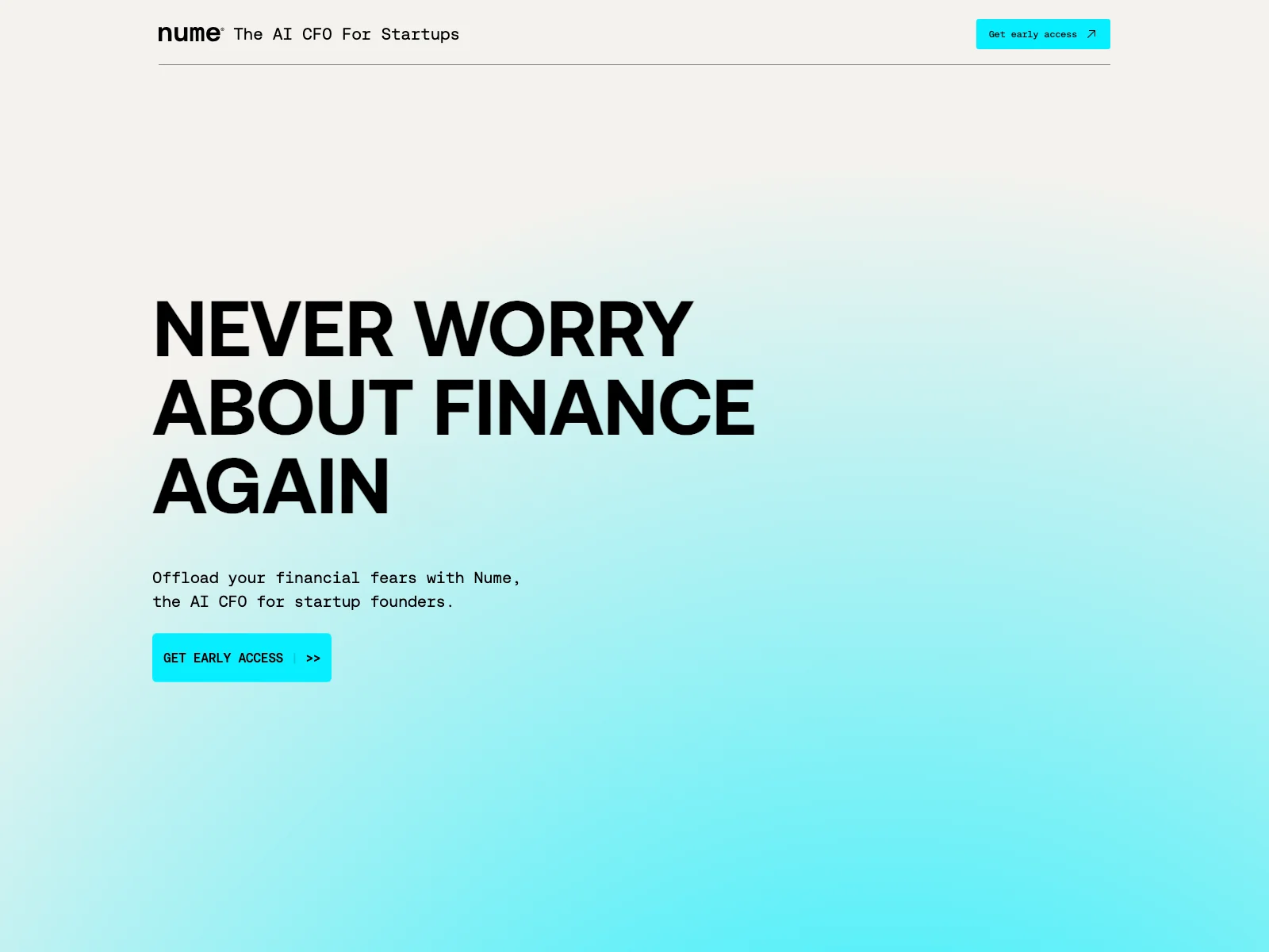 Nume: The AI CFO for Founders - Eliminate Financial Worries