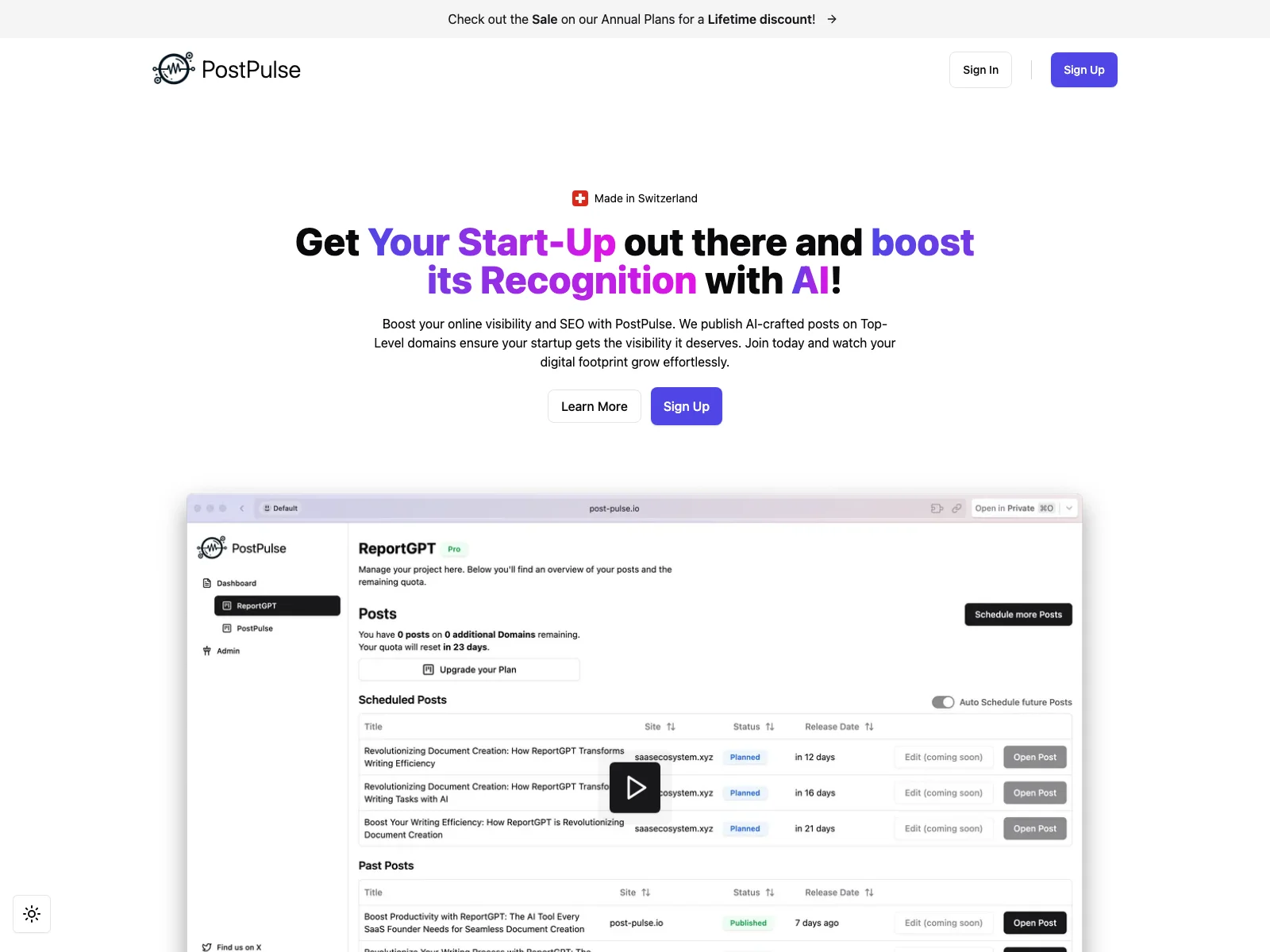 PostPulse: Elevate Your SaaS' Online Presence with AI