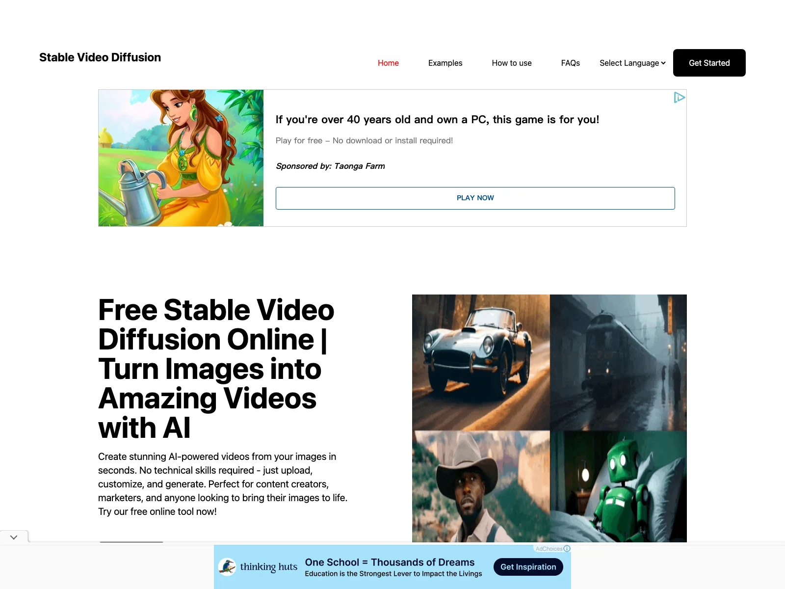 Stable Video Diffusion Online: Free AI Image to Video Generator | Create Amazing Videos