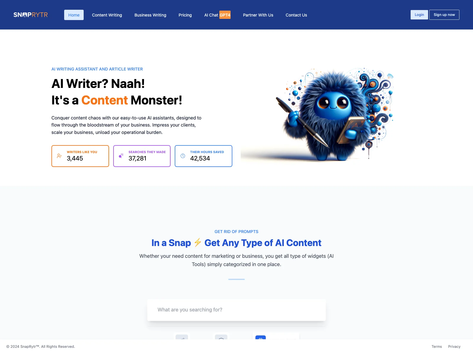 AI Writing Assistant, Your 12x Faster Article Writer with SnapRytr