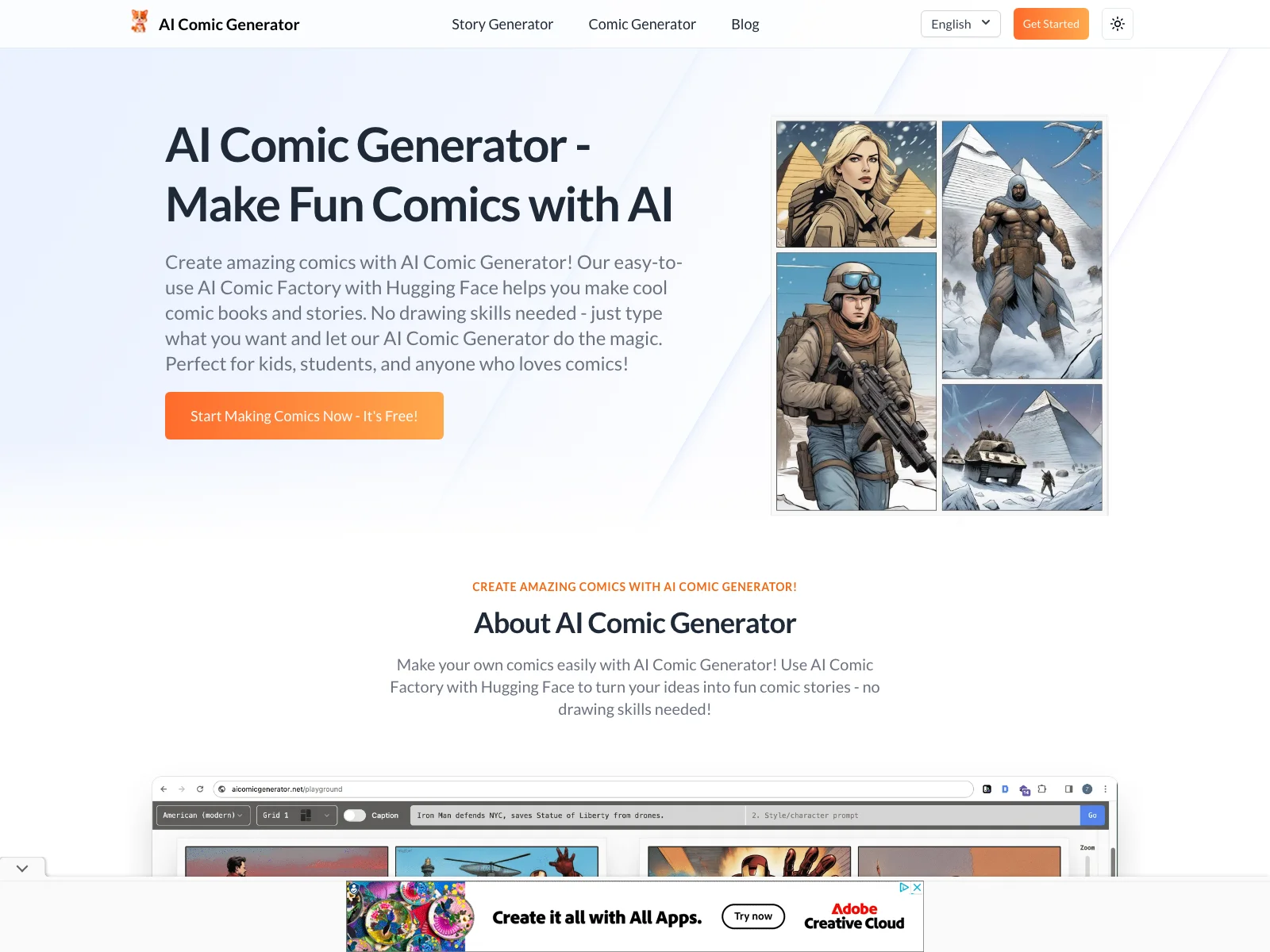 AI Comic Generator Factory: Create Stunning Comic Books with AI - No Drawing Skills Required!