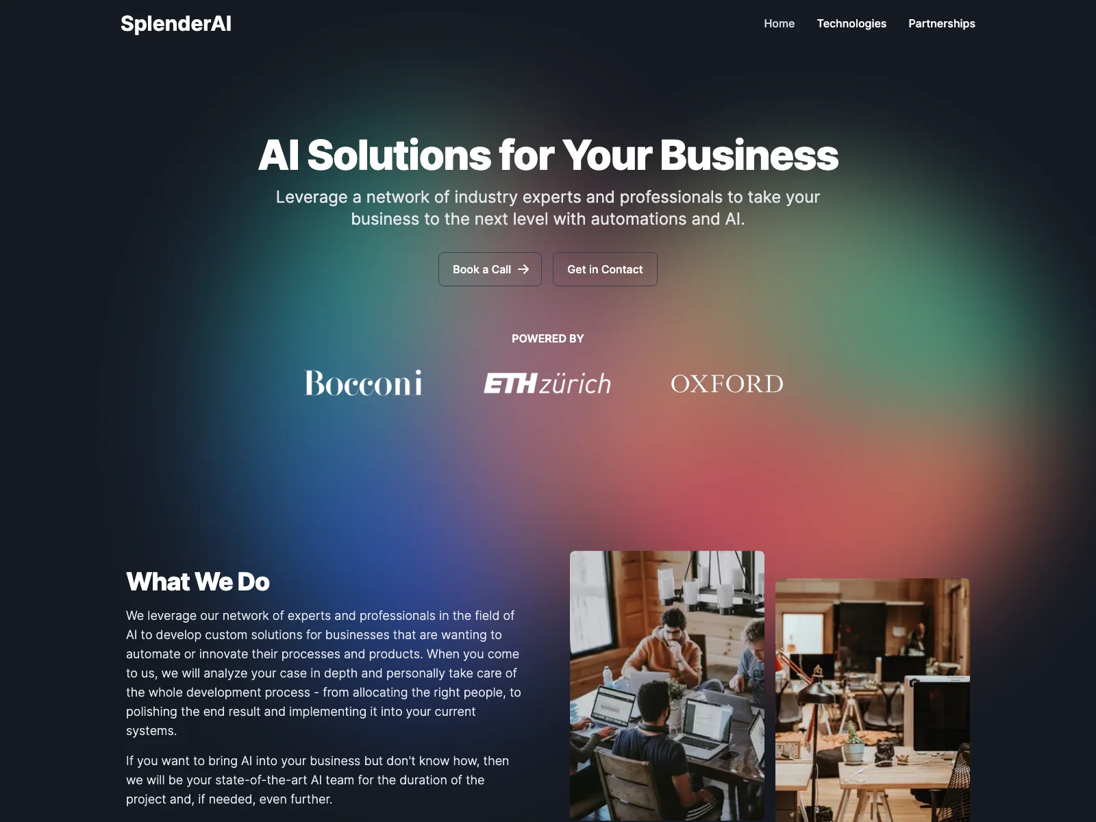 SplenderAI: Empowering Businesses with Advanced AI Solutions