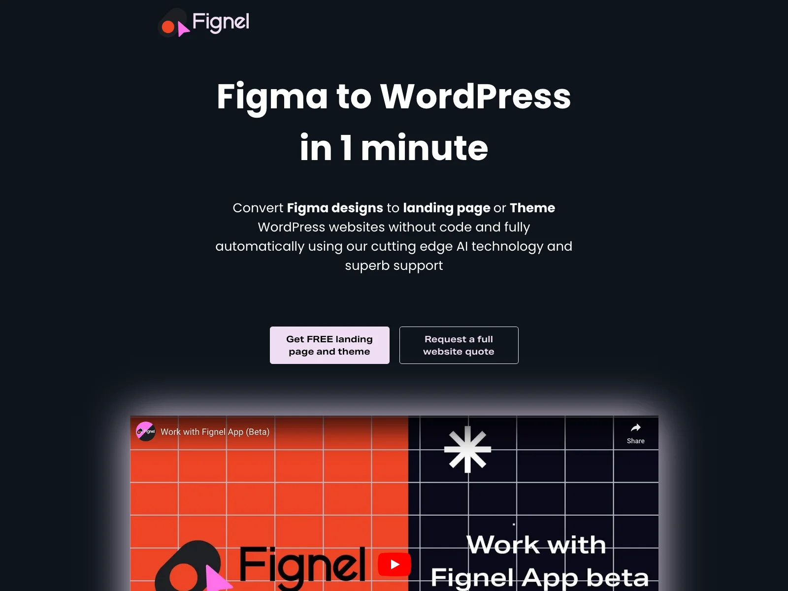 Fignel: Convert Figma to WordPress in 1 Minute with AI Support