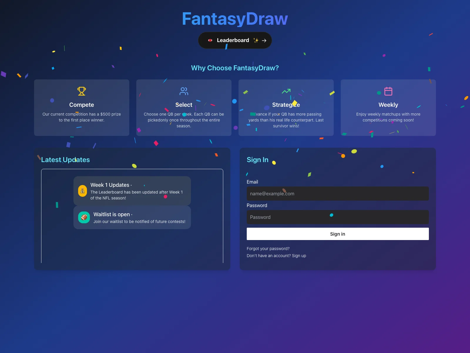 FantasyDraw: A Experiência de Competição Única