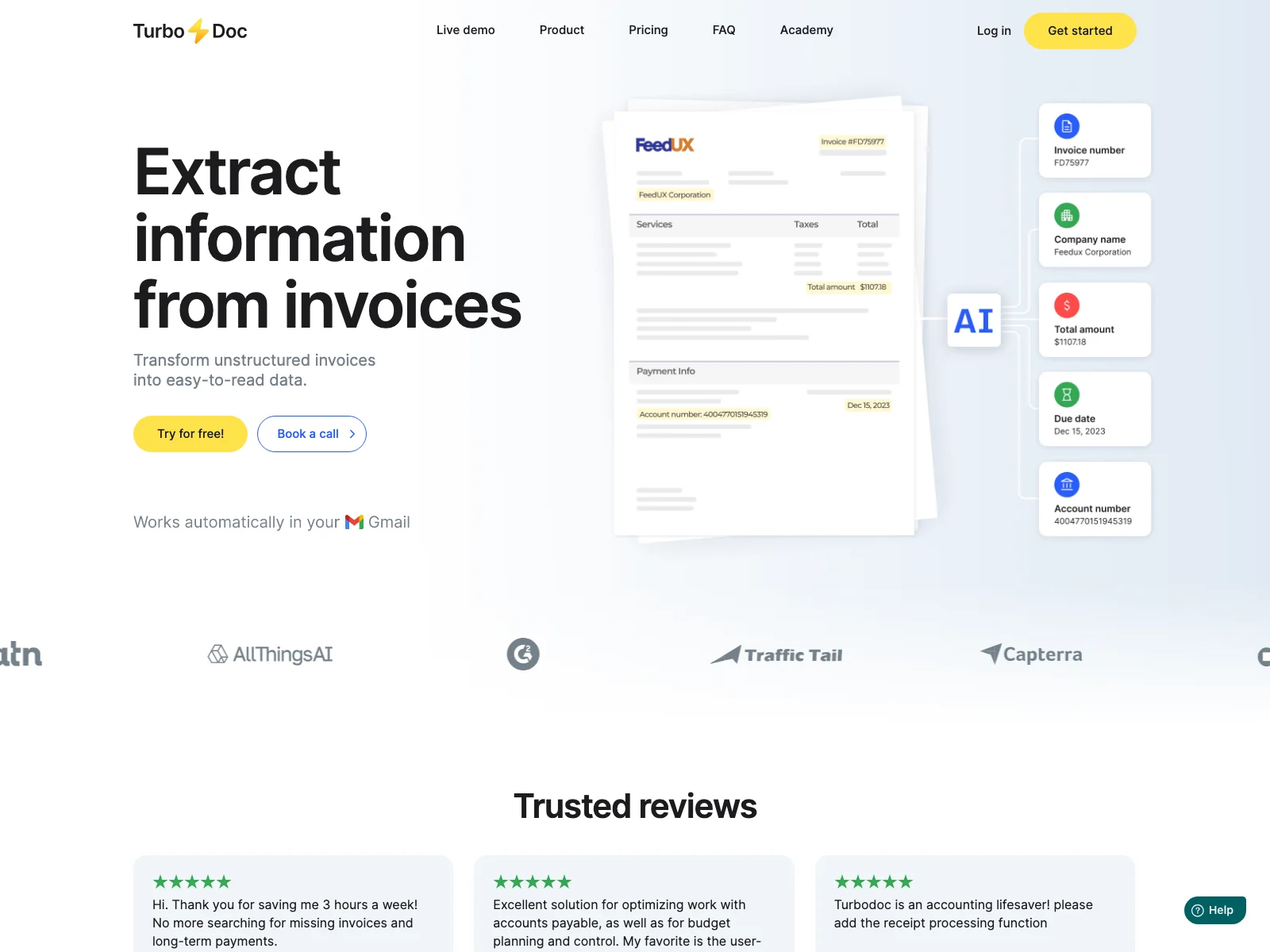 TurboDoc: Streamline Invoice Processing with AI