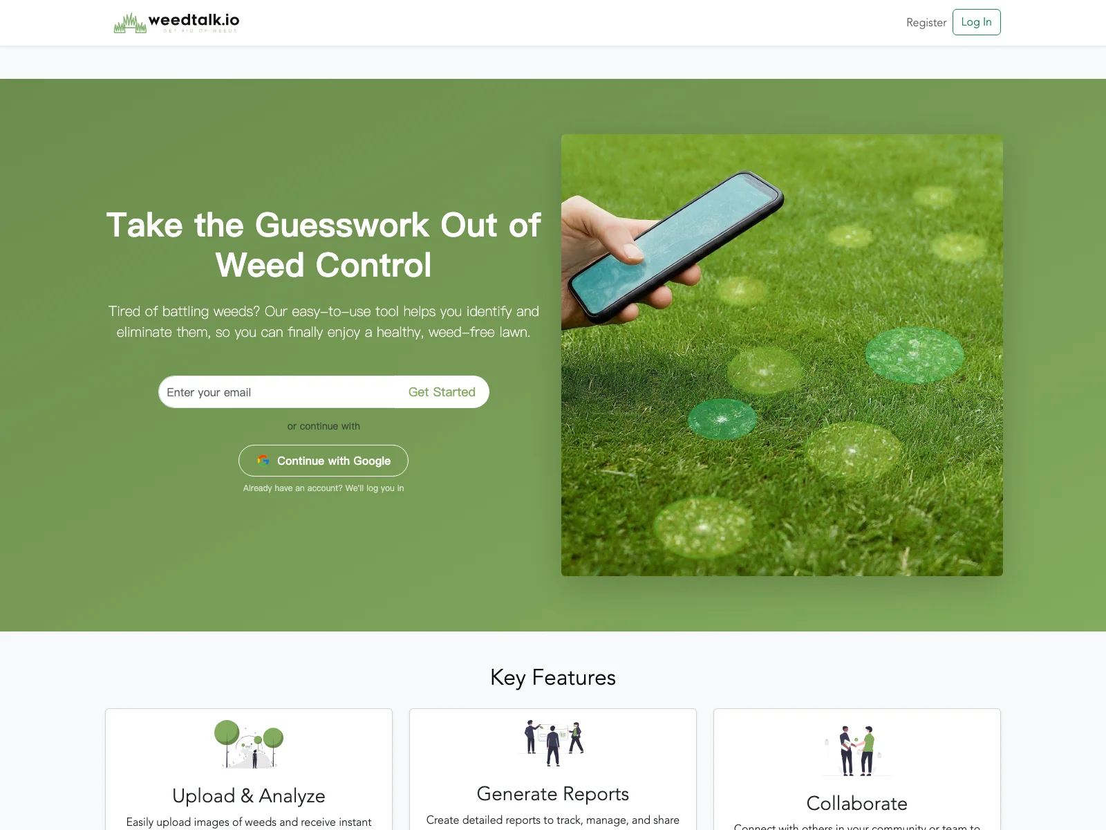 weedtalk.io - Simplify Weed Control for a Beautiful Lawn