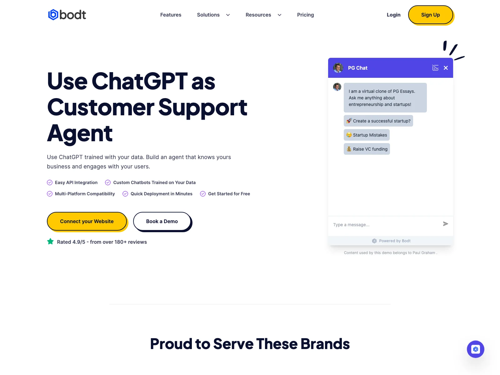 Bodt.io - Transform Customer Service with AI Chatbots