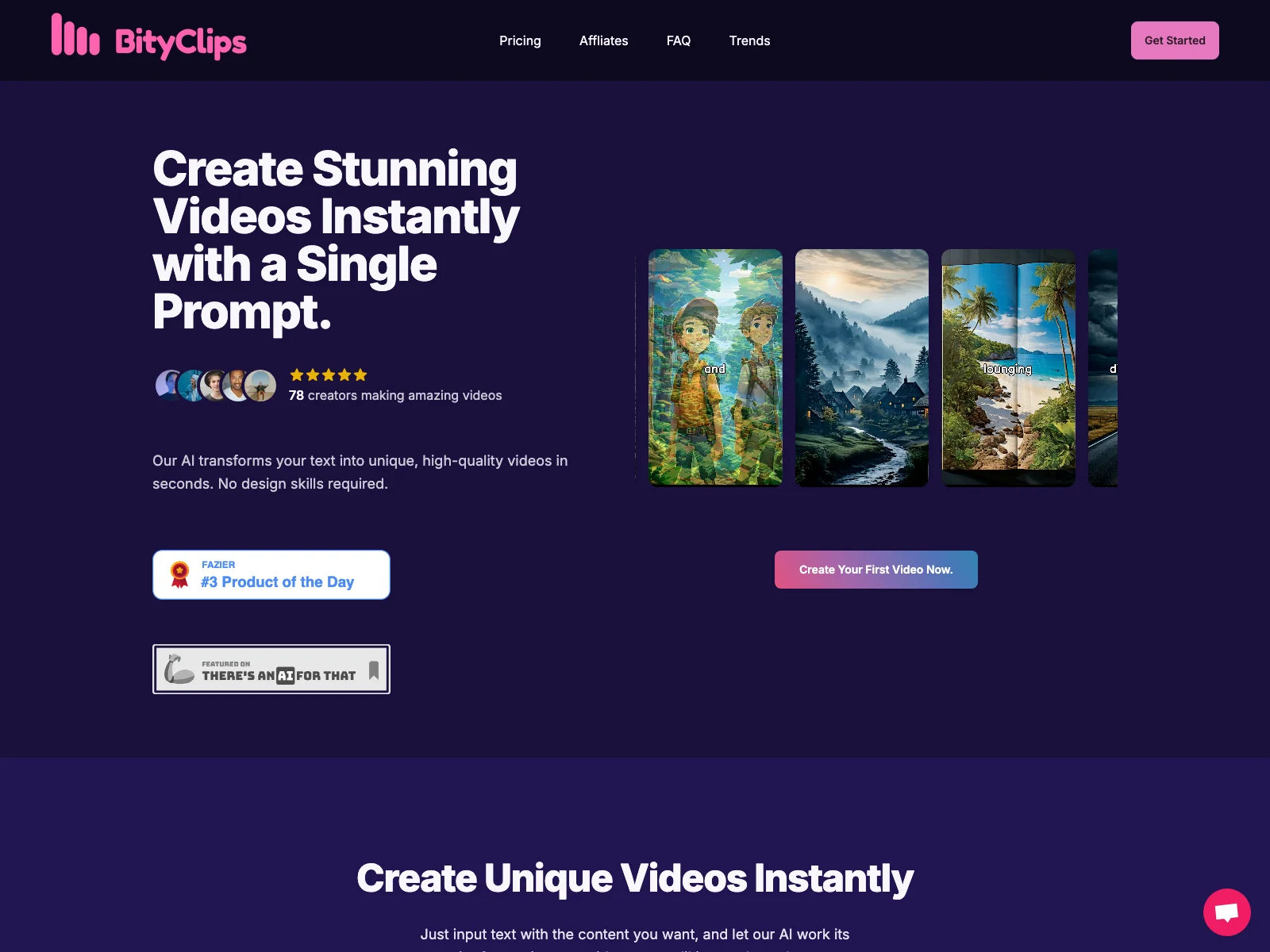 BityClips: Instantly Create Stunning Videos with AI