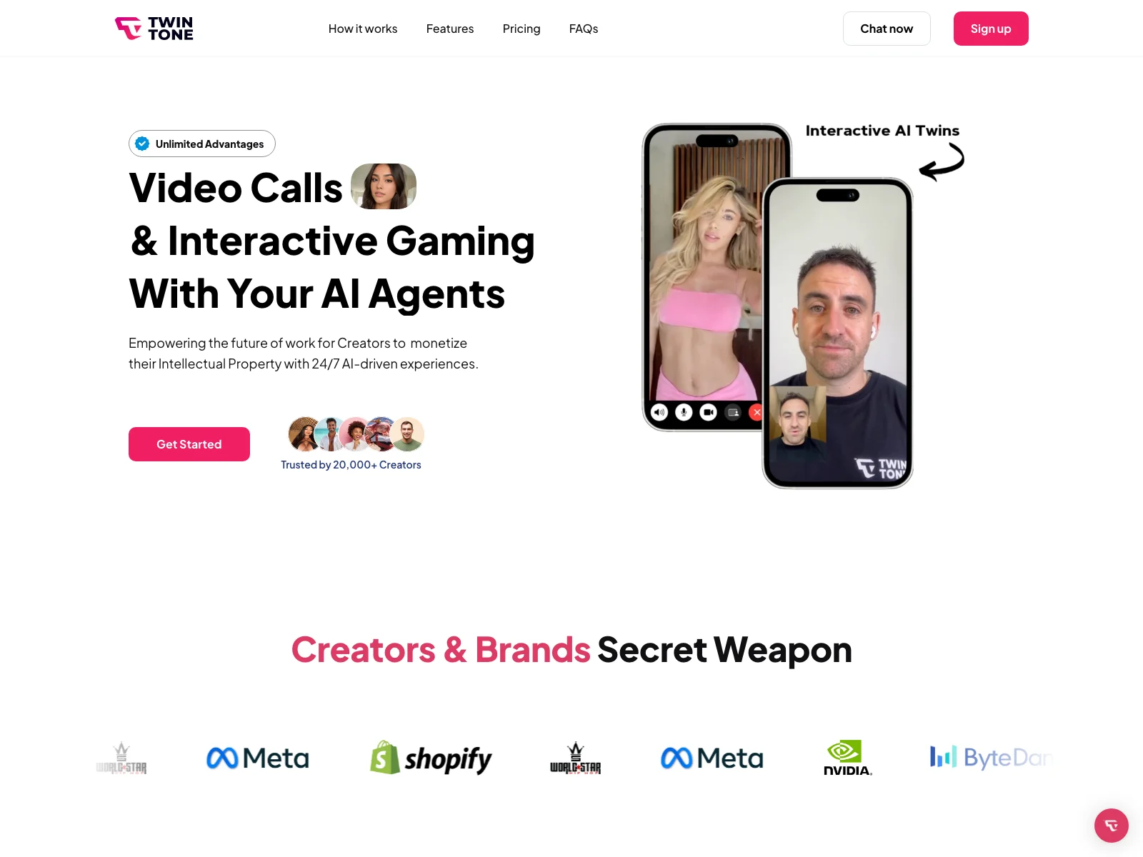 TwinTone - Empowering Creators with Video Call & Interactive AI