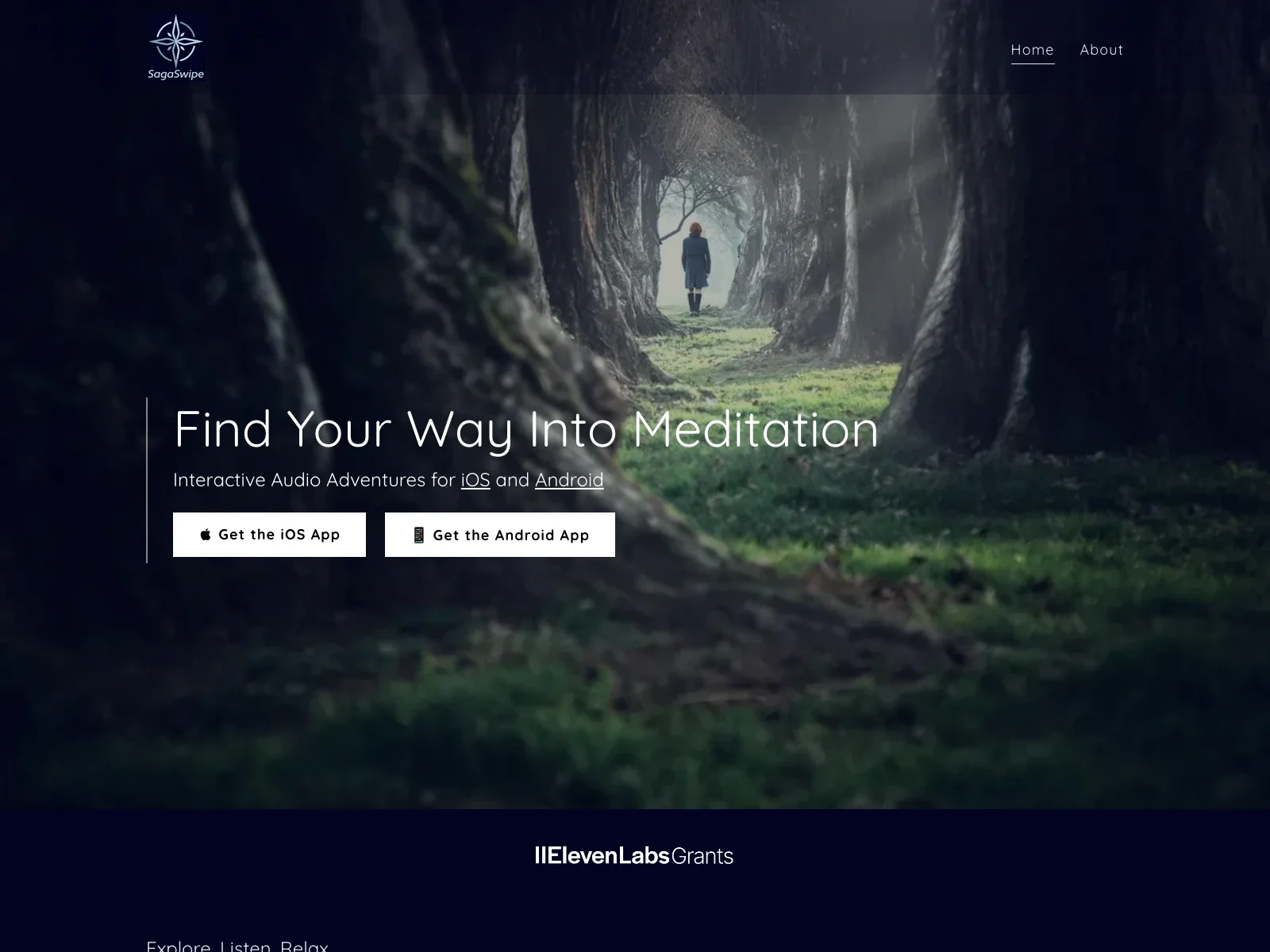 SagaSwipe: Immersive Audio Adventures for Relaxation and Sleep