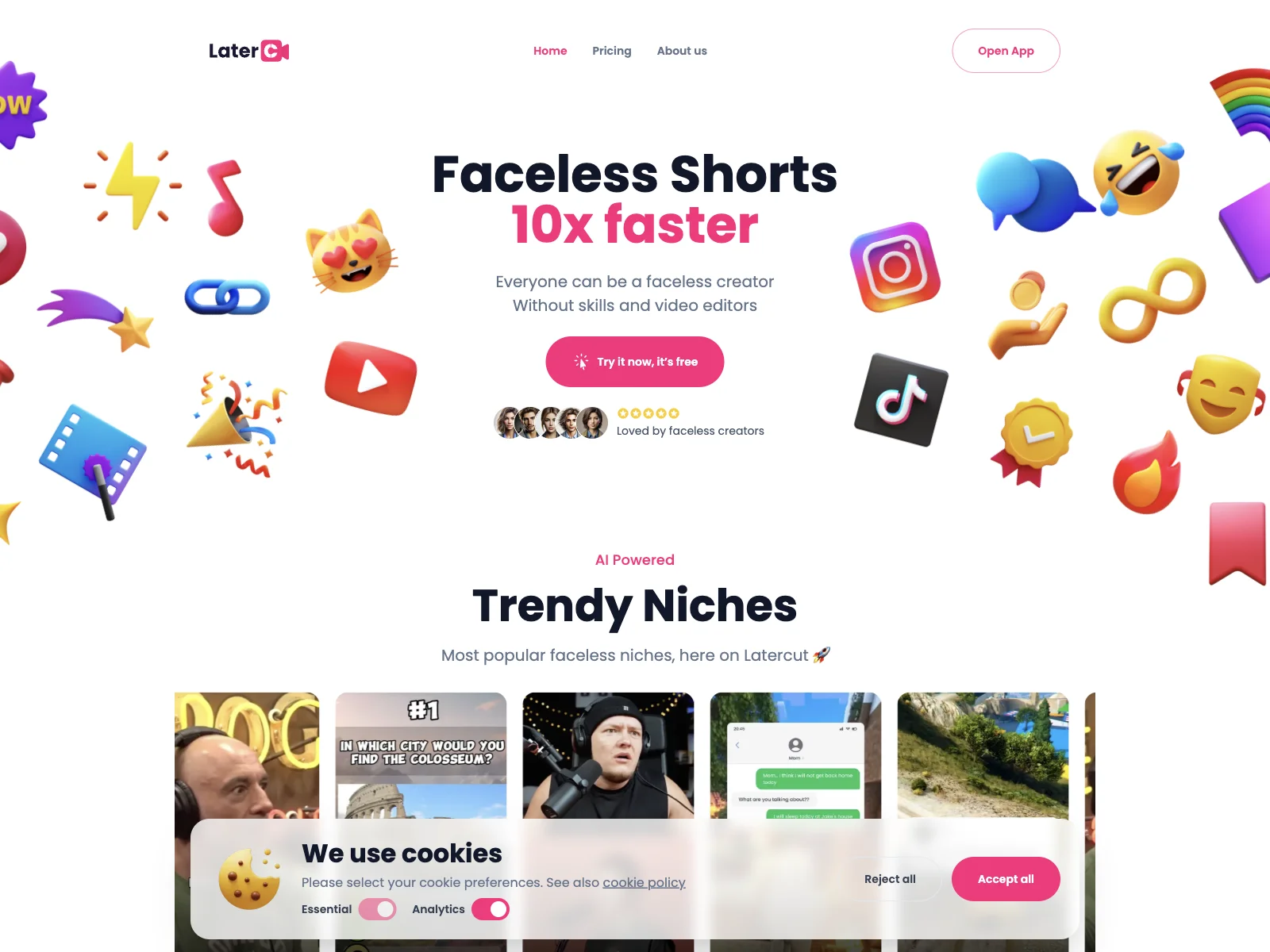 Latercut - Revolutionize Faceless Content Creation