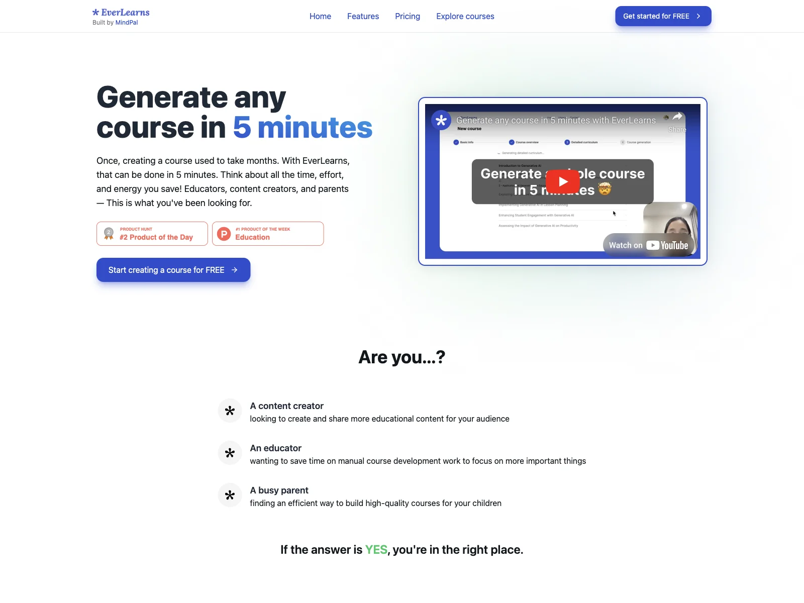 Create an Online Course with AI in 5 Minutes | EverLearns