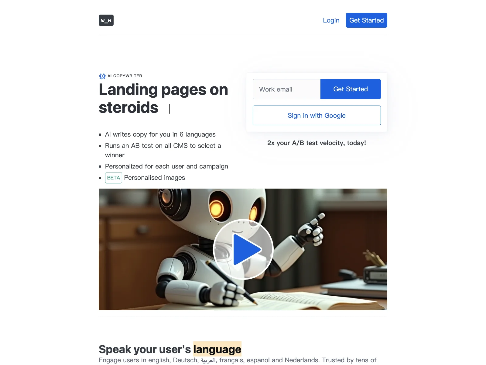 Wafrow: Boost Your Landing Pages with AI-Powered Content