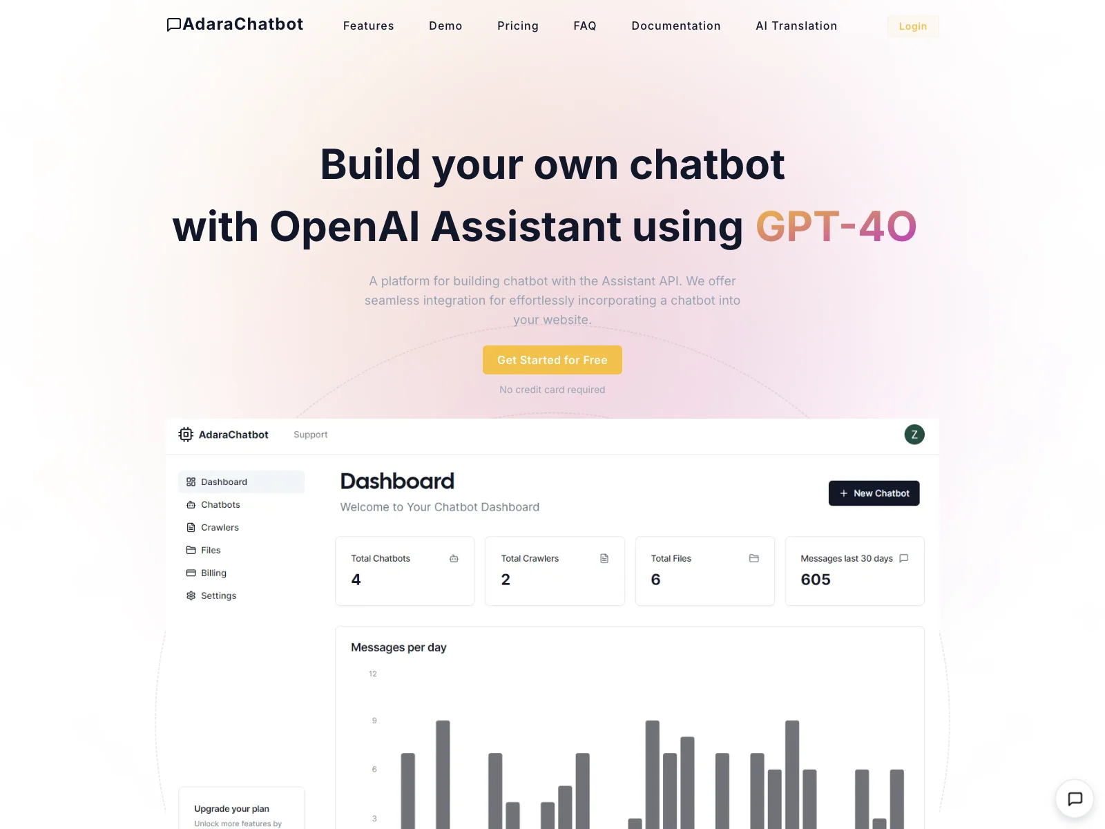 AdaraChatbot: Build Custom Chatbots with OpenAI