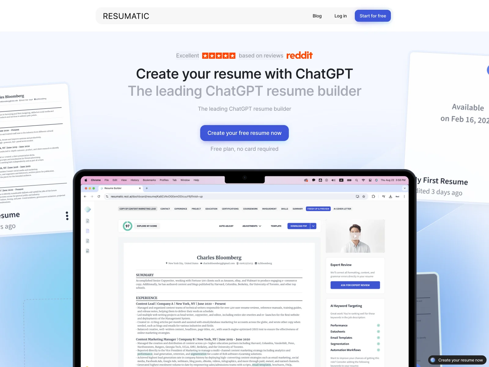 Resumatic - The Ultimate ChatGPT-Powered Resume Builder