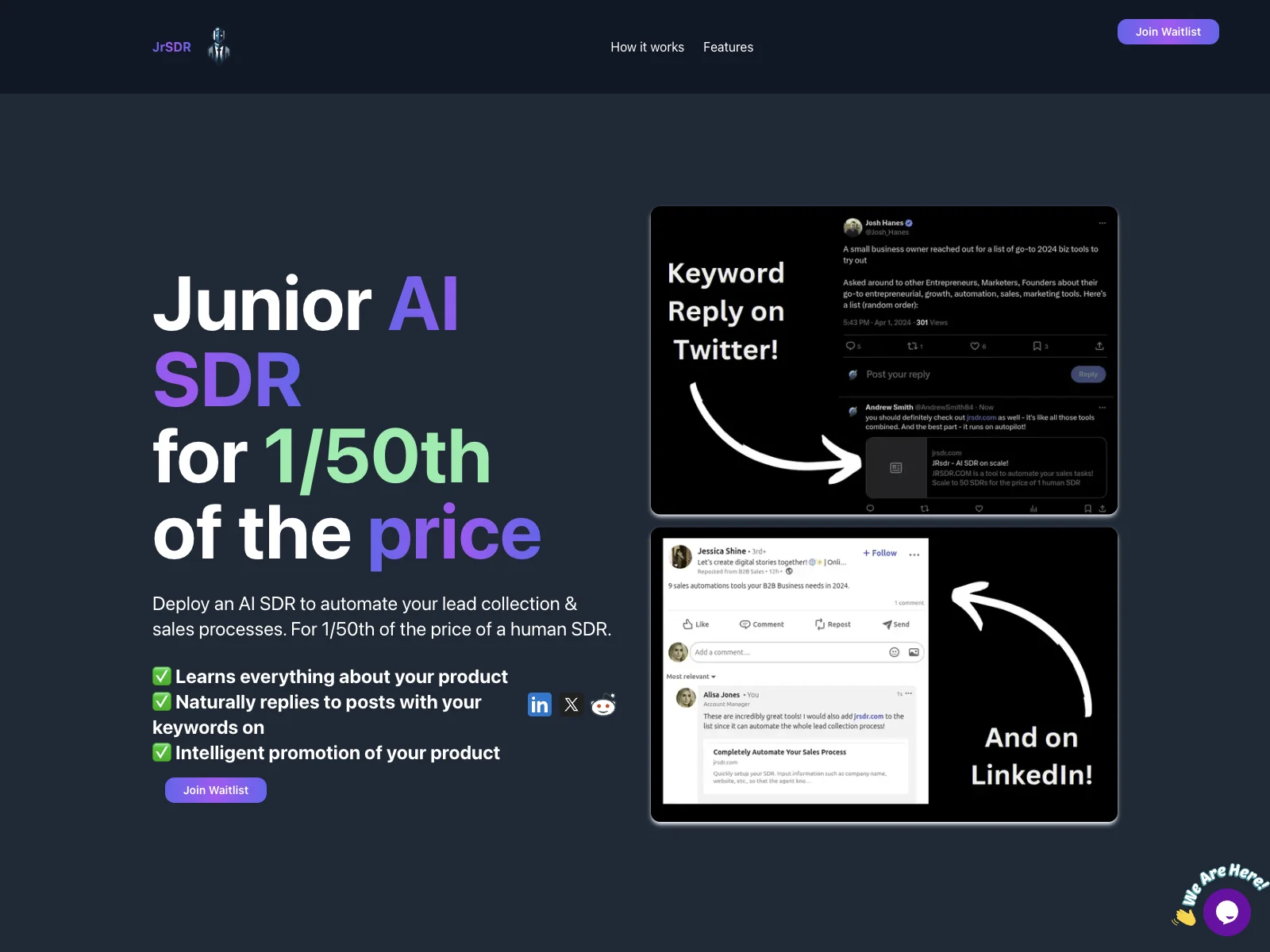 JrSDR: AI SDR for Cost-Effective Lead Collection and Sales Automation