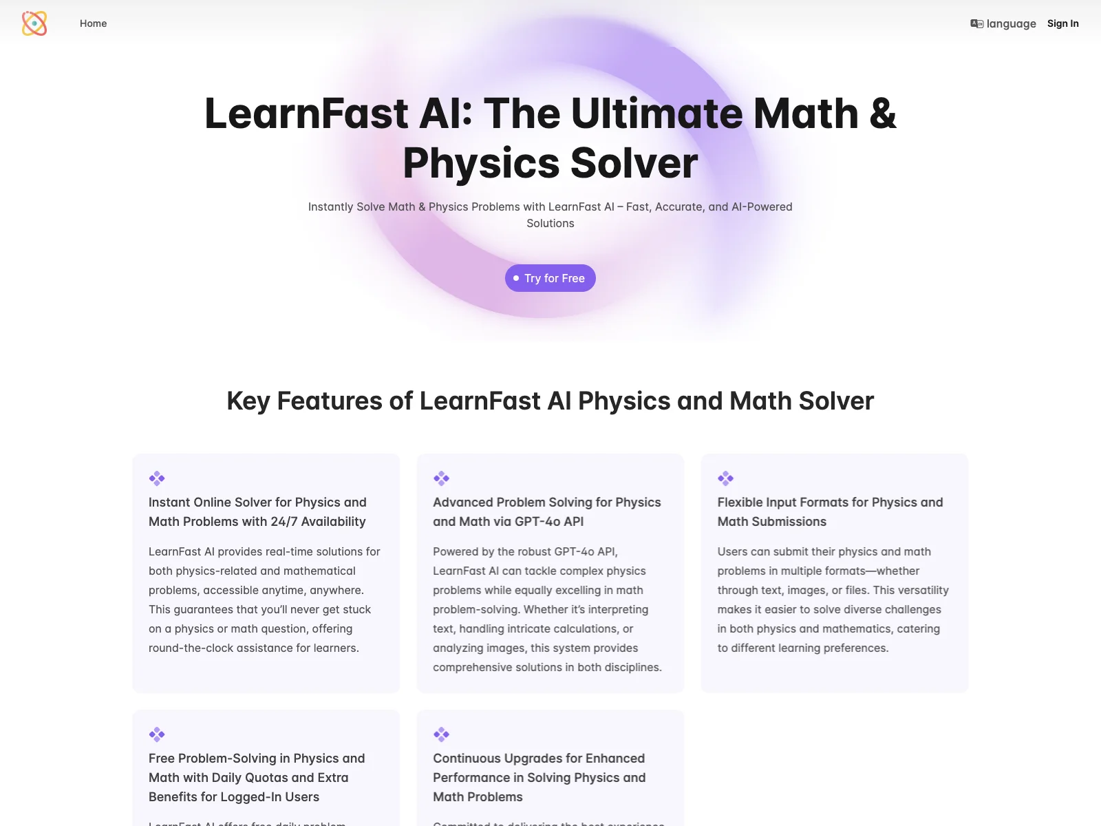 LearnFast AI: The Ultimate AI-Powered Math and Physics Solver for Instant and Accurate Solutions