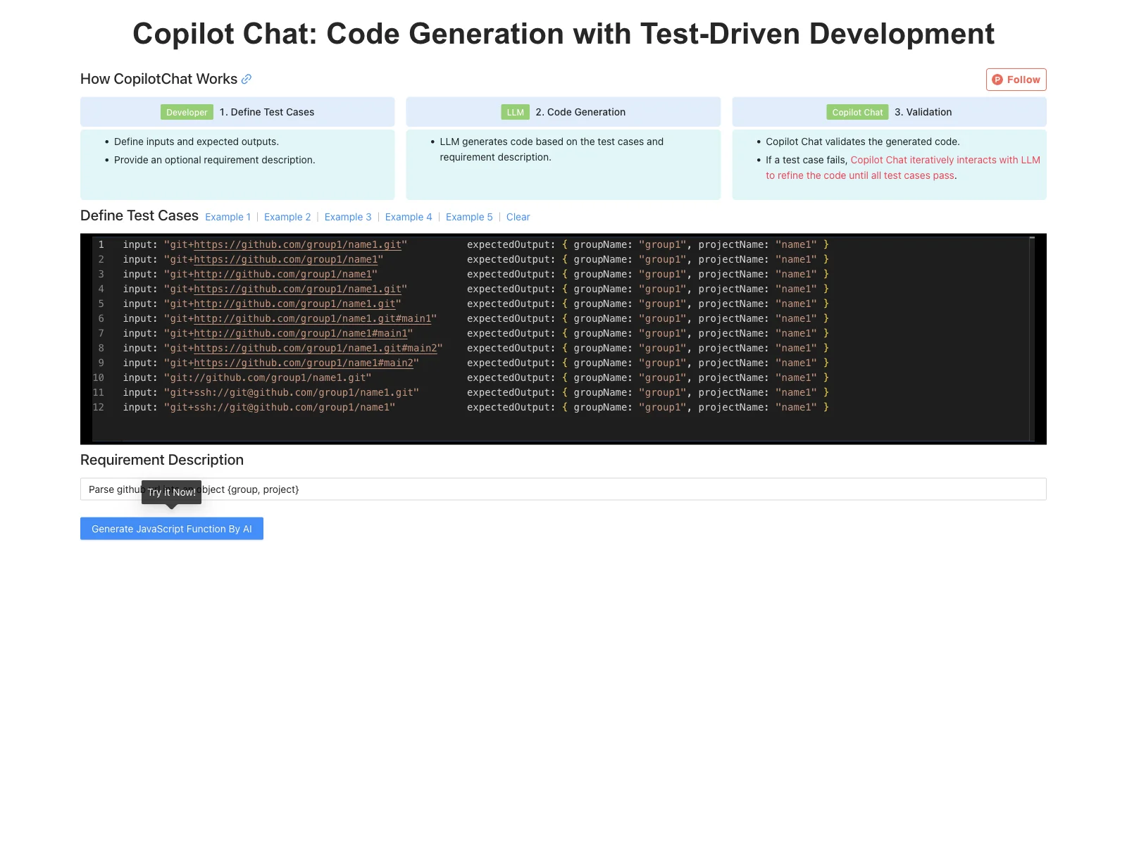 Copilot Chat: Empowering Code Generation with Test-Driven Approach