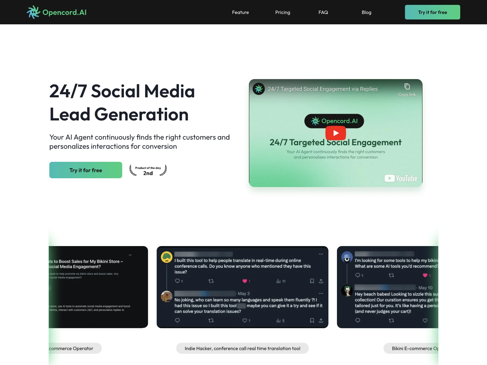 Opencord AI: Unleashing 24/7 Social Media Lead Generation