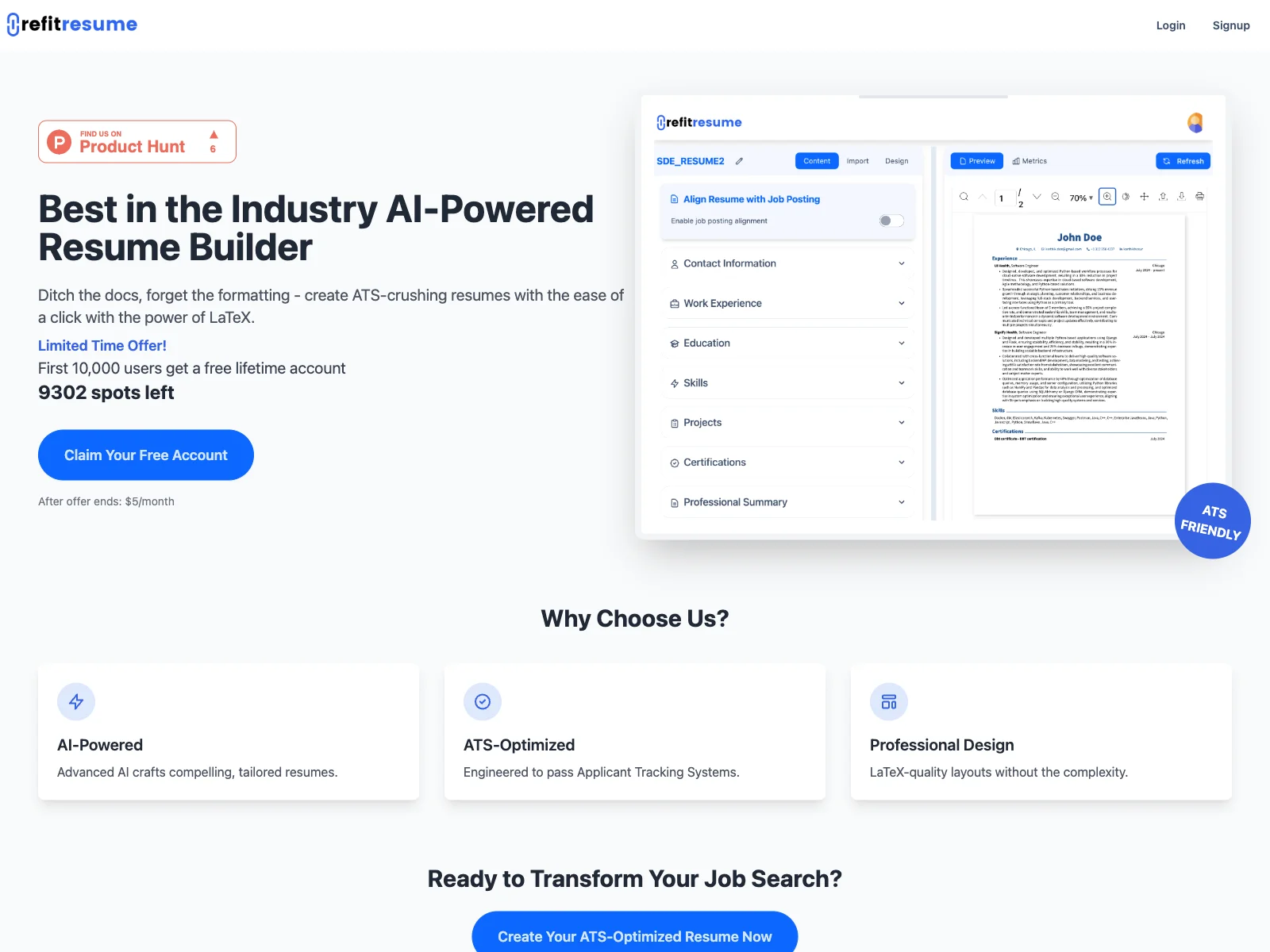 Refit Resume: AI-Powered Resume Builder for Easy ATS-Friendly Resumes