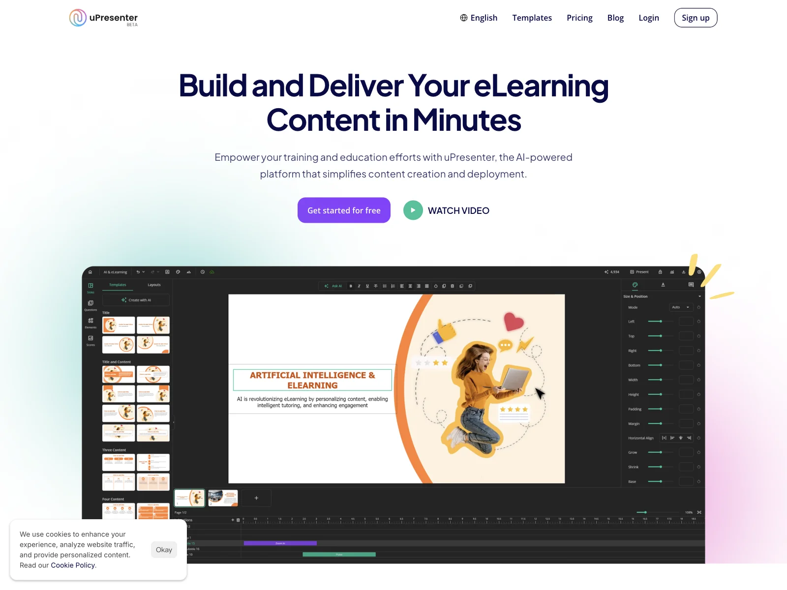 uPresenter: Simplify eLearning Content Creation with AI