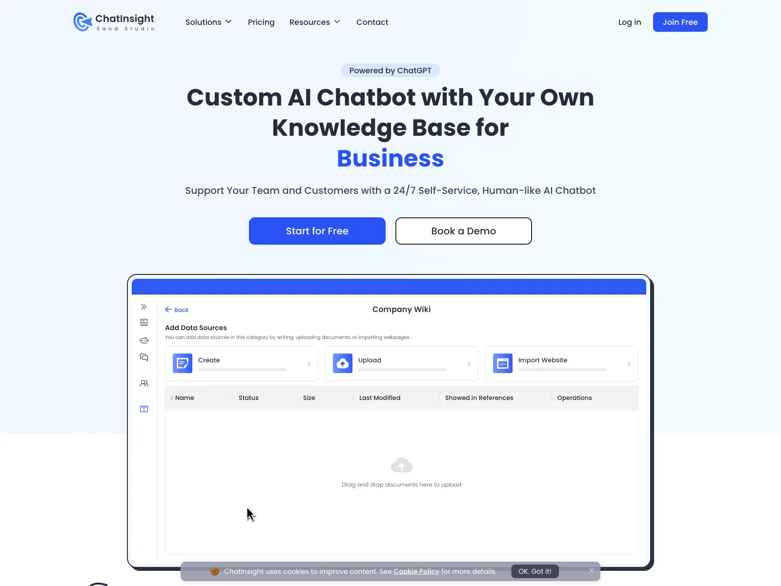 ChatInsight: Empowering Businesses with Custom AI Chatbots Trained on Your Data