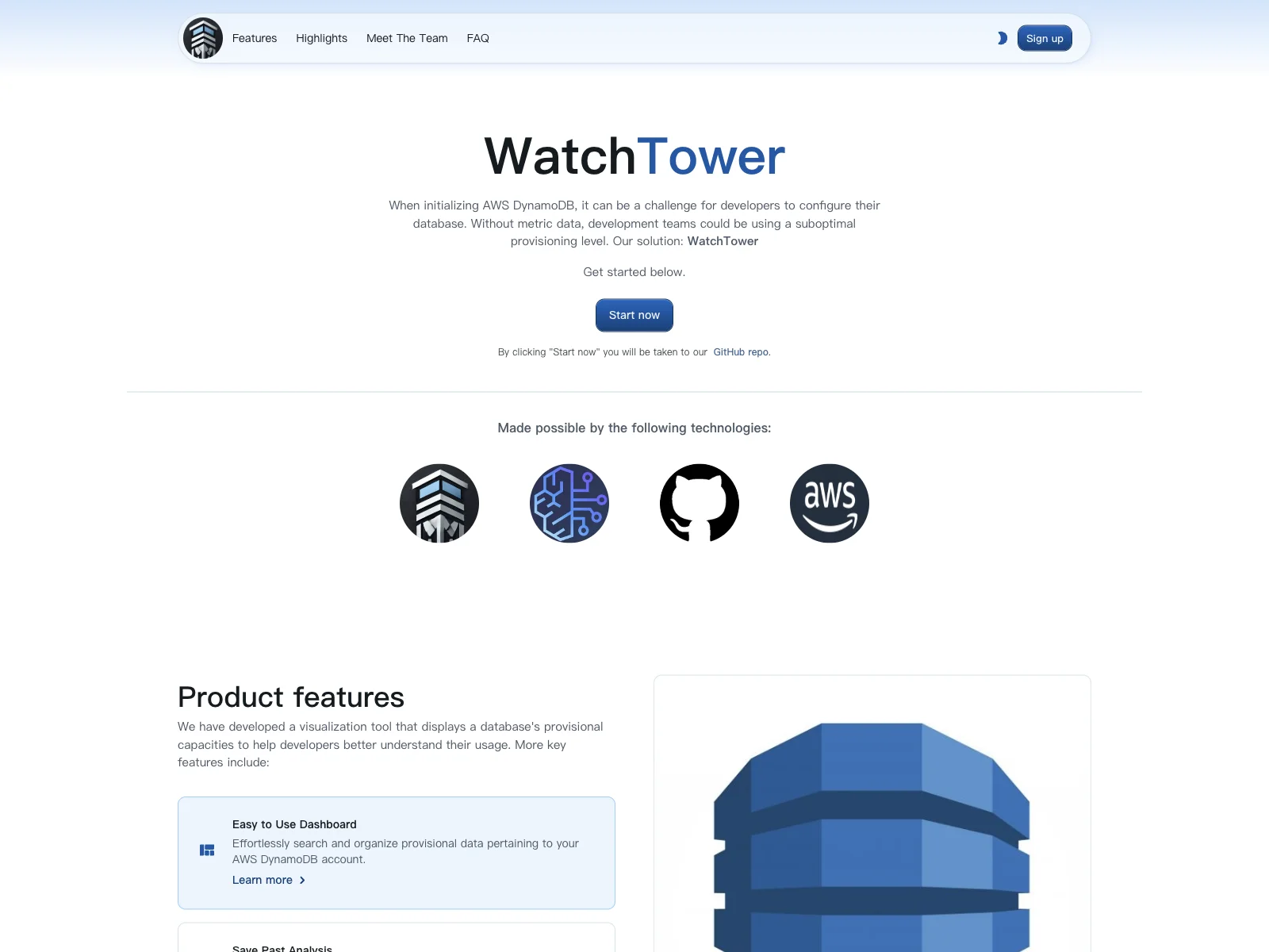 WatchTower: Optimizing AWS DynamoDB with Advanced Features