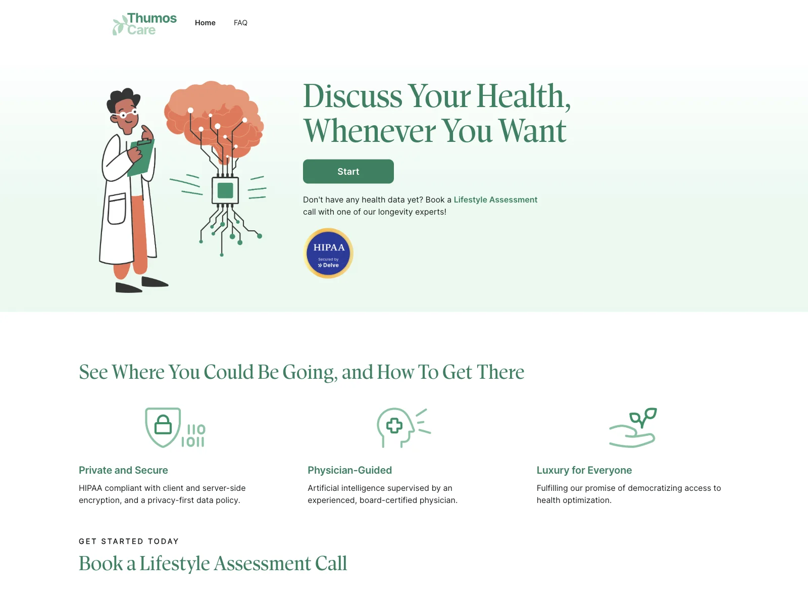 Thumos Care: Discuss Your Health Privately and Optimize with AI