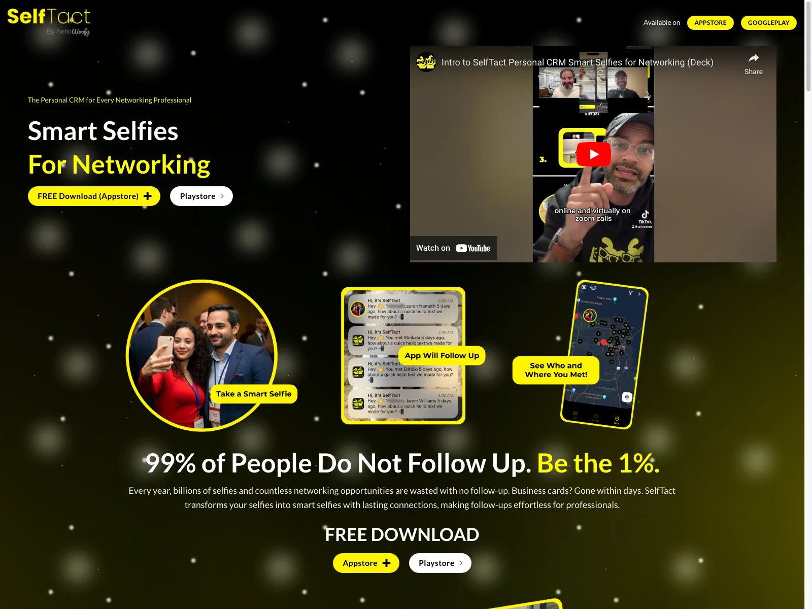 SelfTact: Revolutionize Networking with Smart Selfies CRM