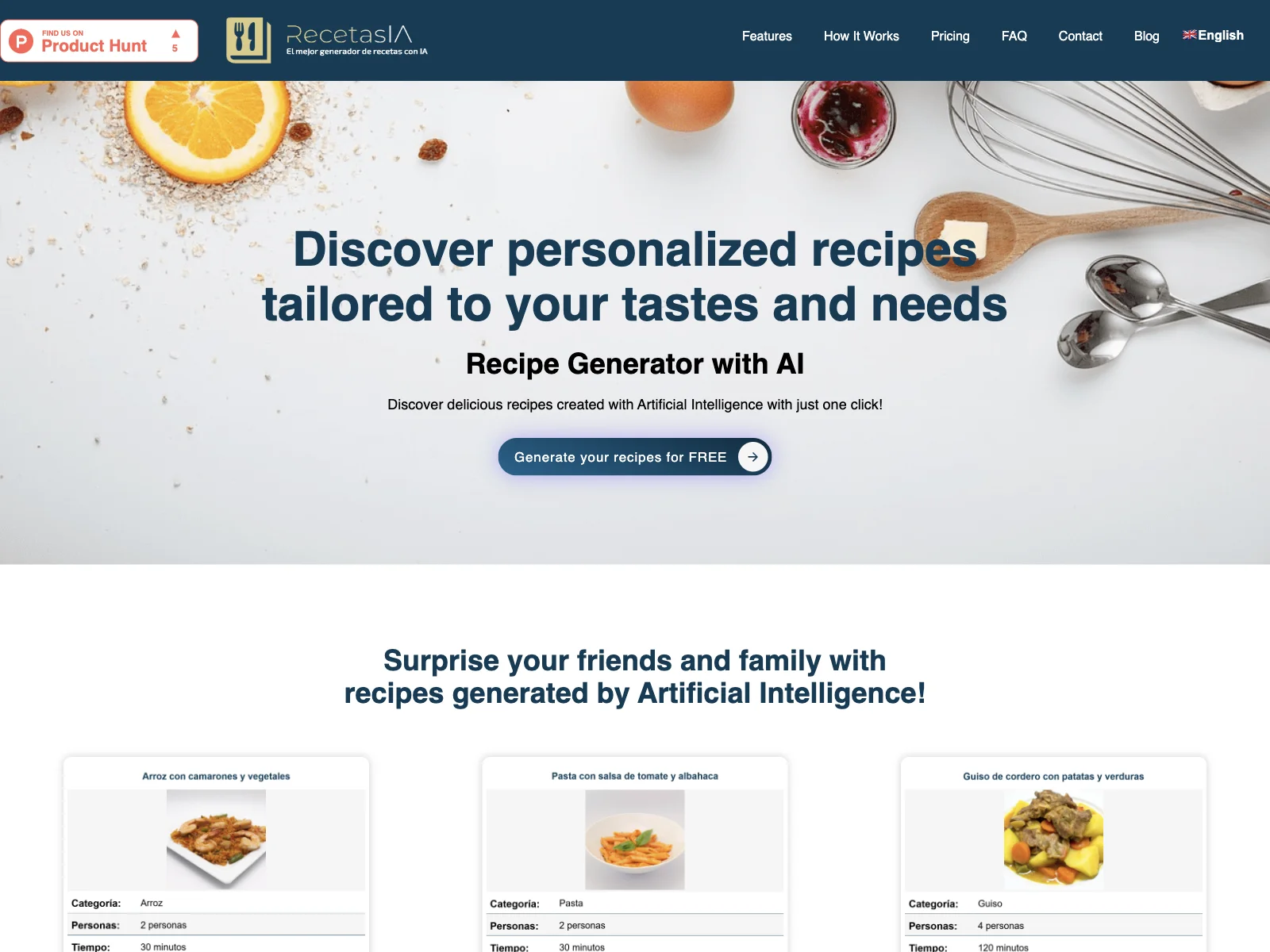 RecetasIA: Discover and Create Personalized Recipes with AI