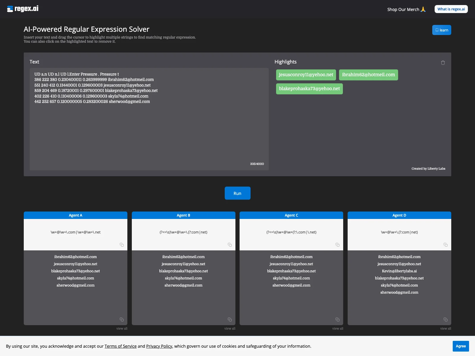 Regex.ai: AI-Powered Regular Expression Generator for Effortless Text Analysis