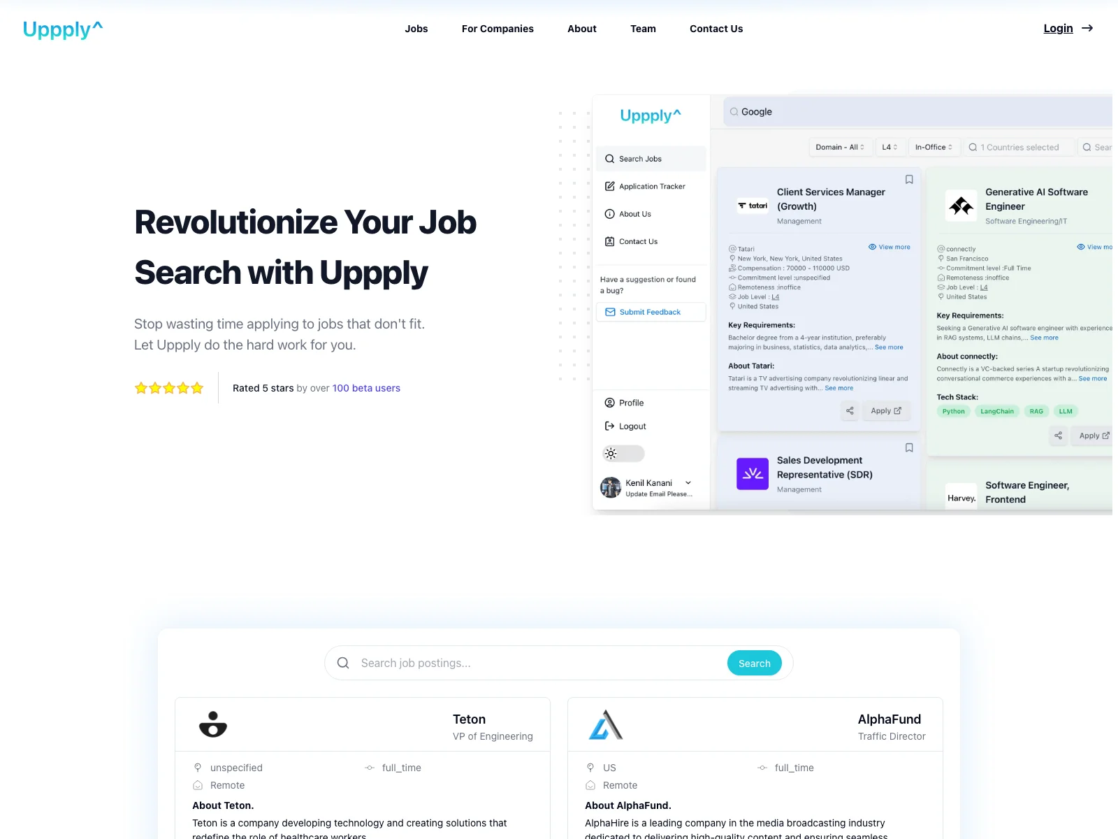 「Uppply：AIで就職機会を拡大」