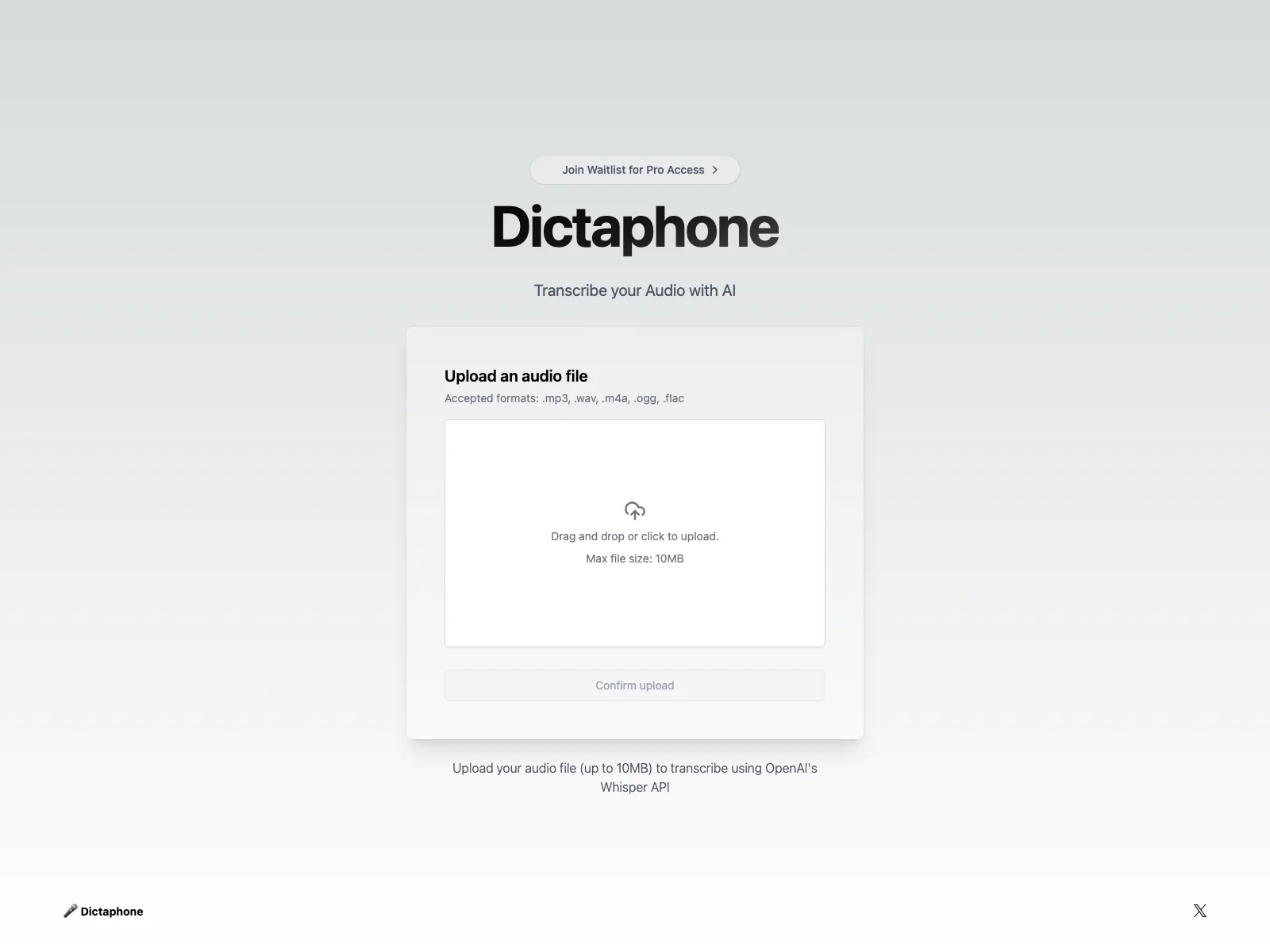 Dictaphone - Effortless Audio Transcription with AI