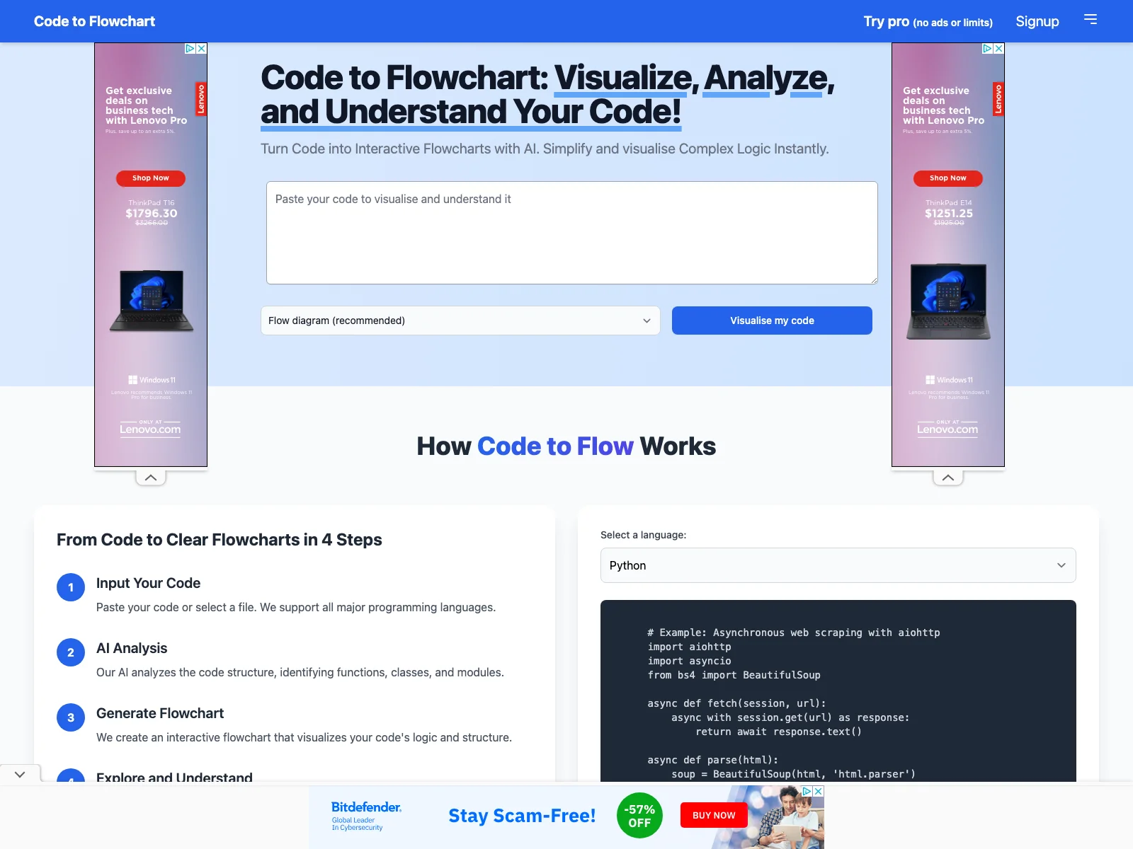 Code to Flowchart: Visualize & Comprehend Code Logic Effortlessly