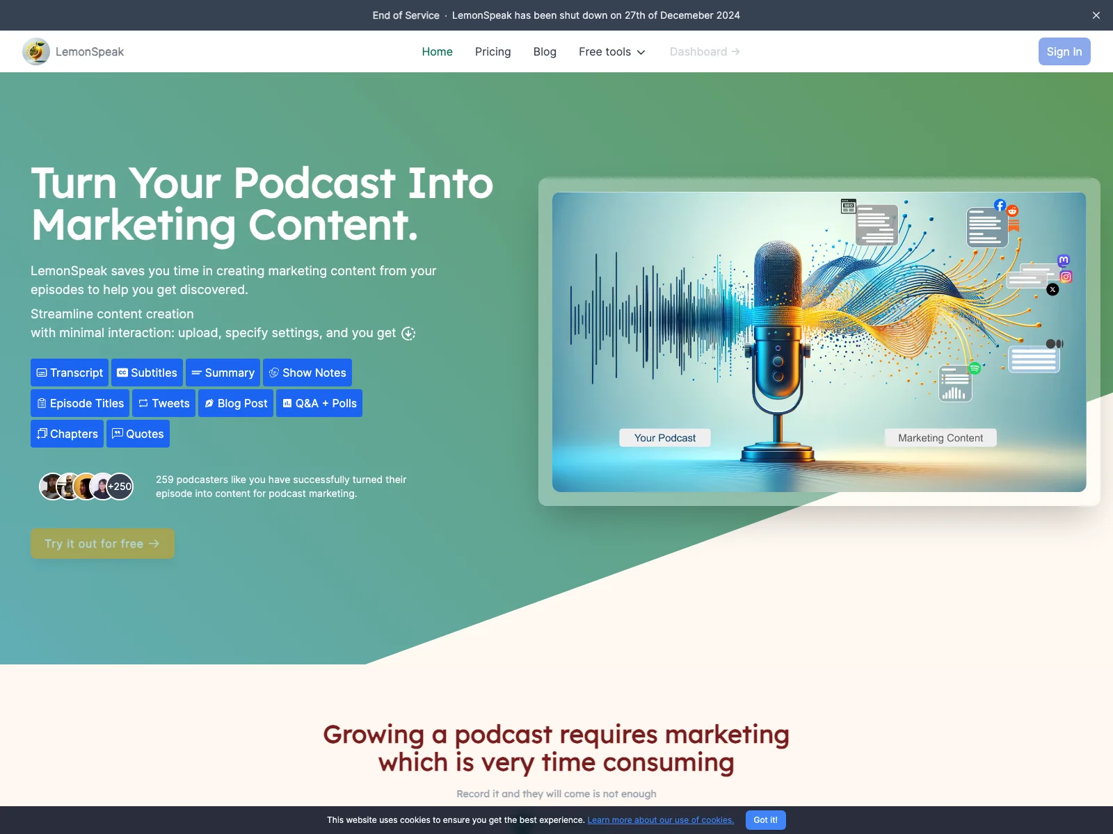 LemonSpeak: Transform Your Podcasts into Engaging Content