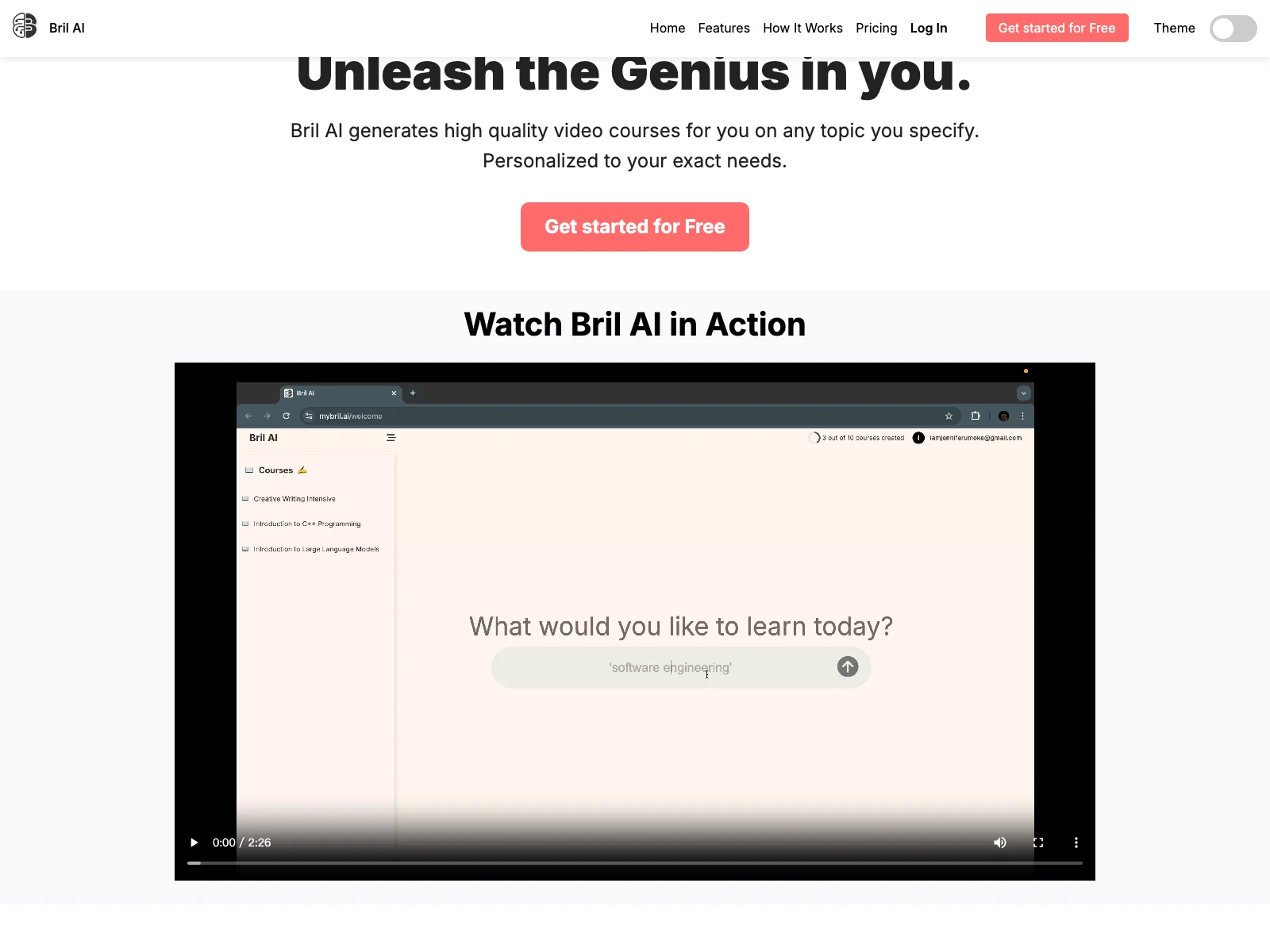 Bril AI: Unlock Learning Potential with AI-Generated Video Courses