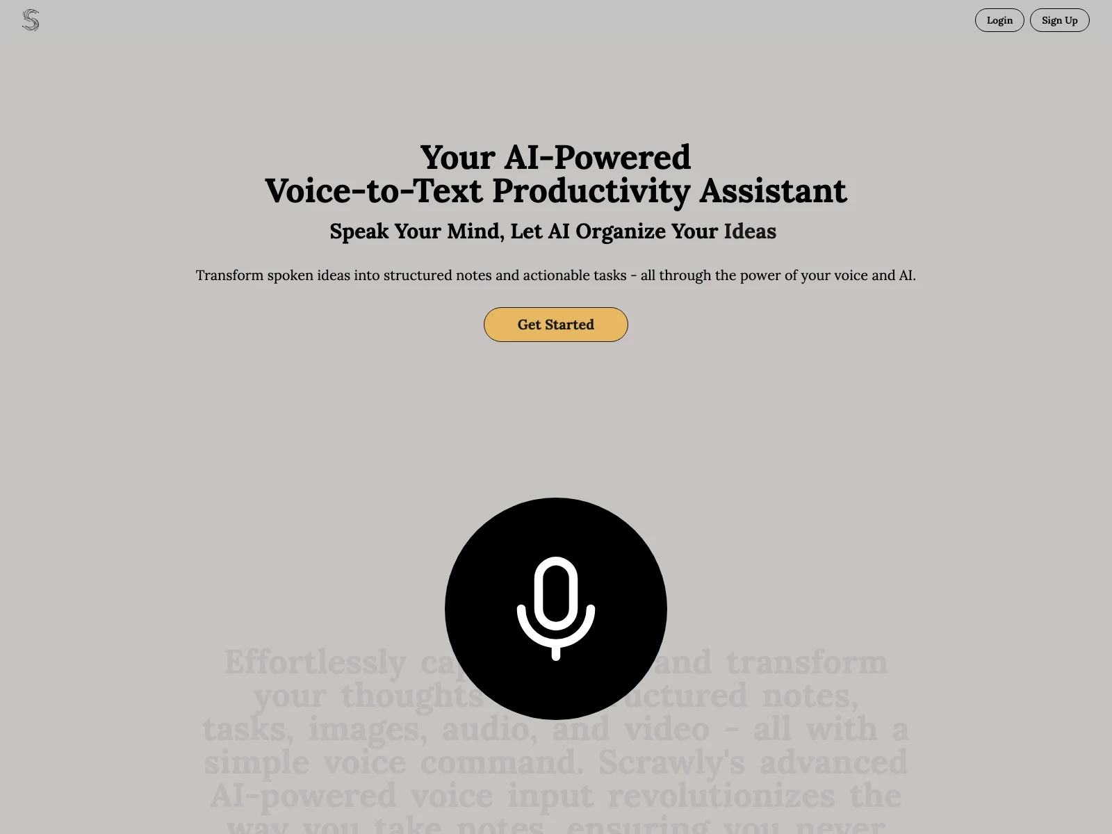 Scrawly.ai: Revolutionize Productivity with AI Voice-to-Text